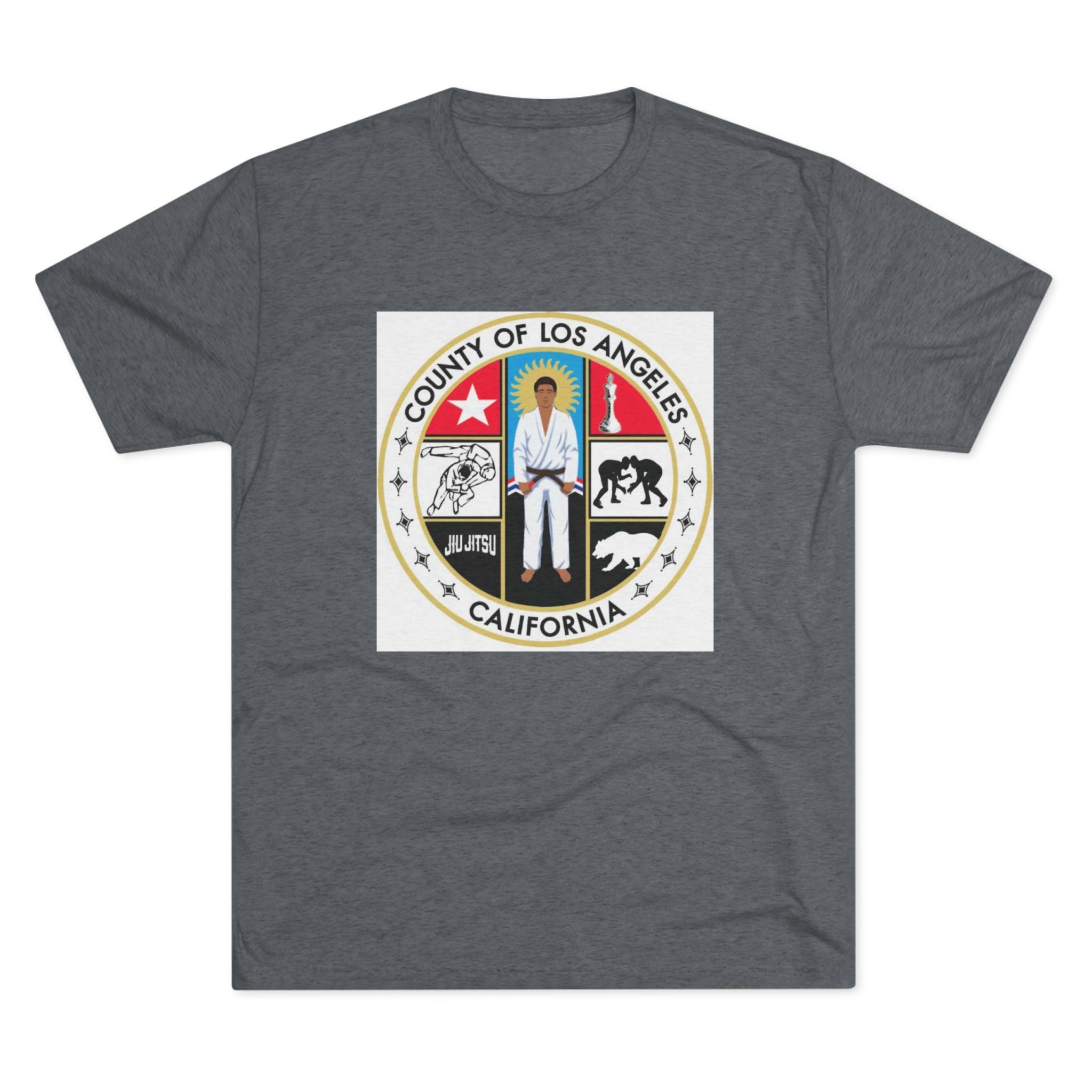 California State Jiu Jitsu Seal  Tri-Blend Crew Tee
