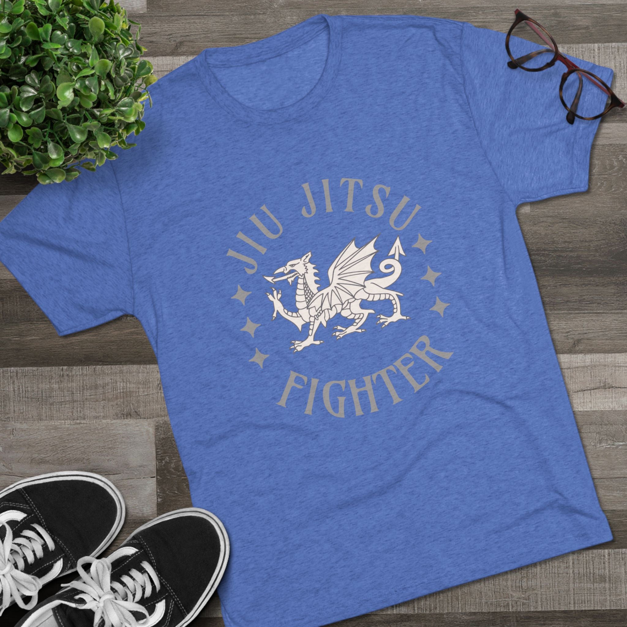 Jiu Jitsu Fighter Tri-Blend Crew Tee