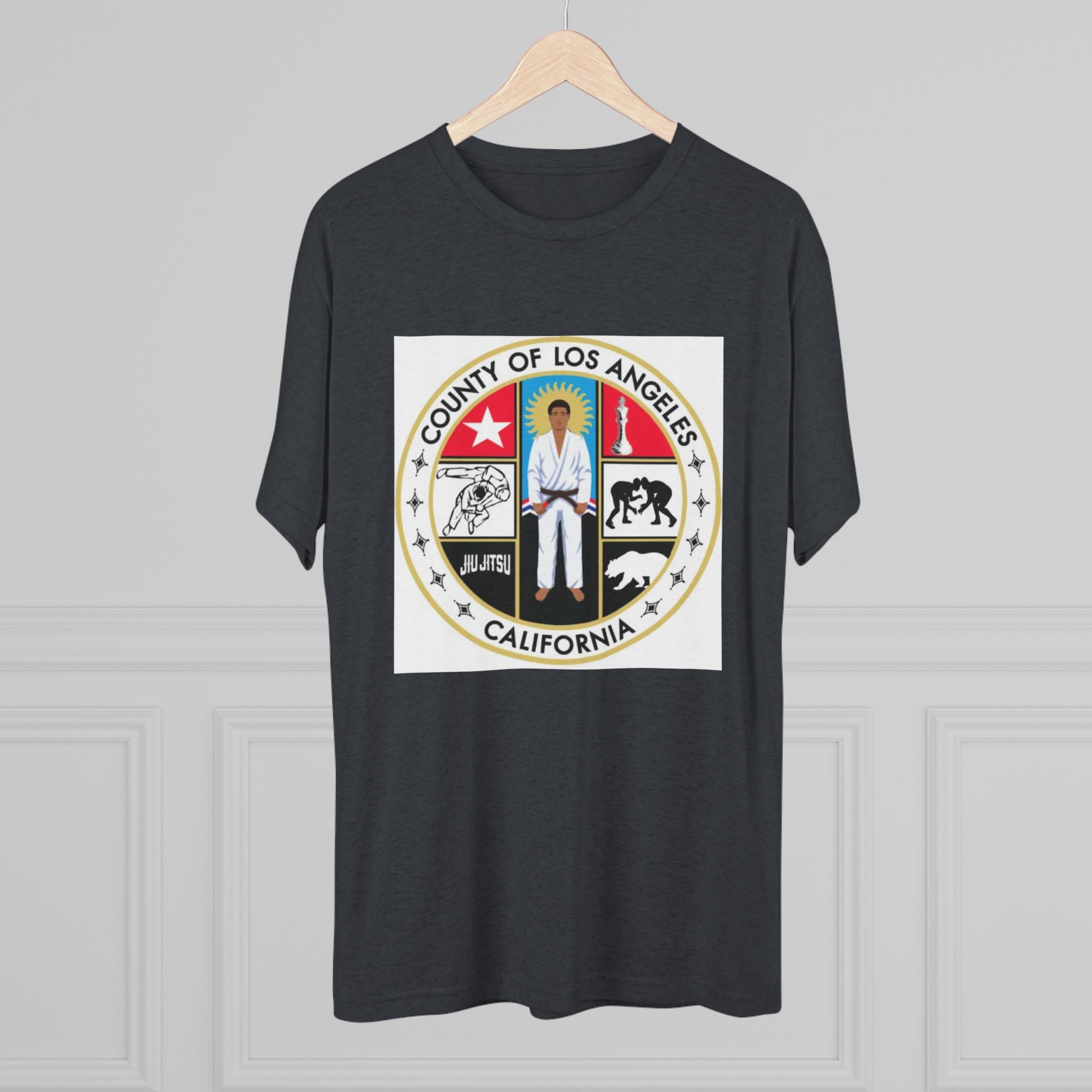 California State Jiu Jitsu Seal  Tri-Blend Crew Tee