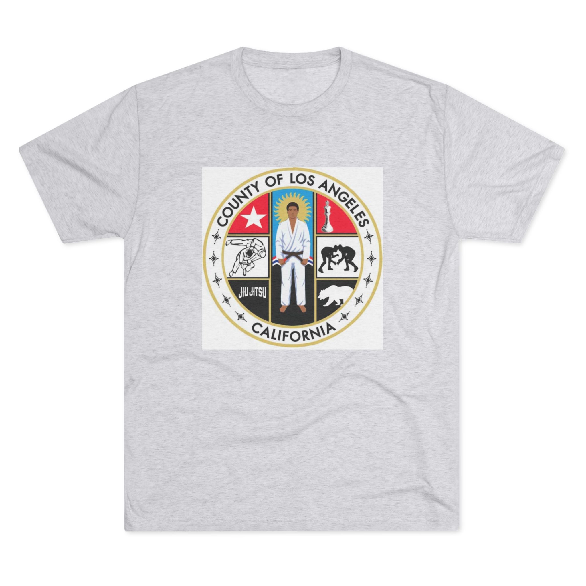 California State Jiu Jitsu Seal  Tri-Blend Crew Tee