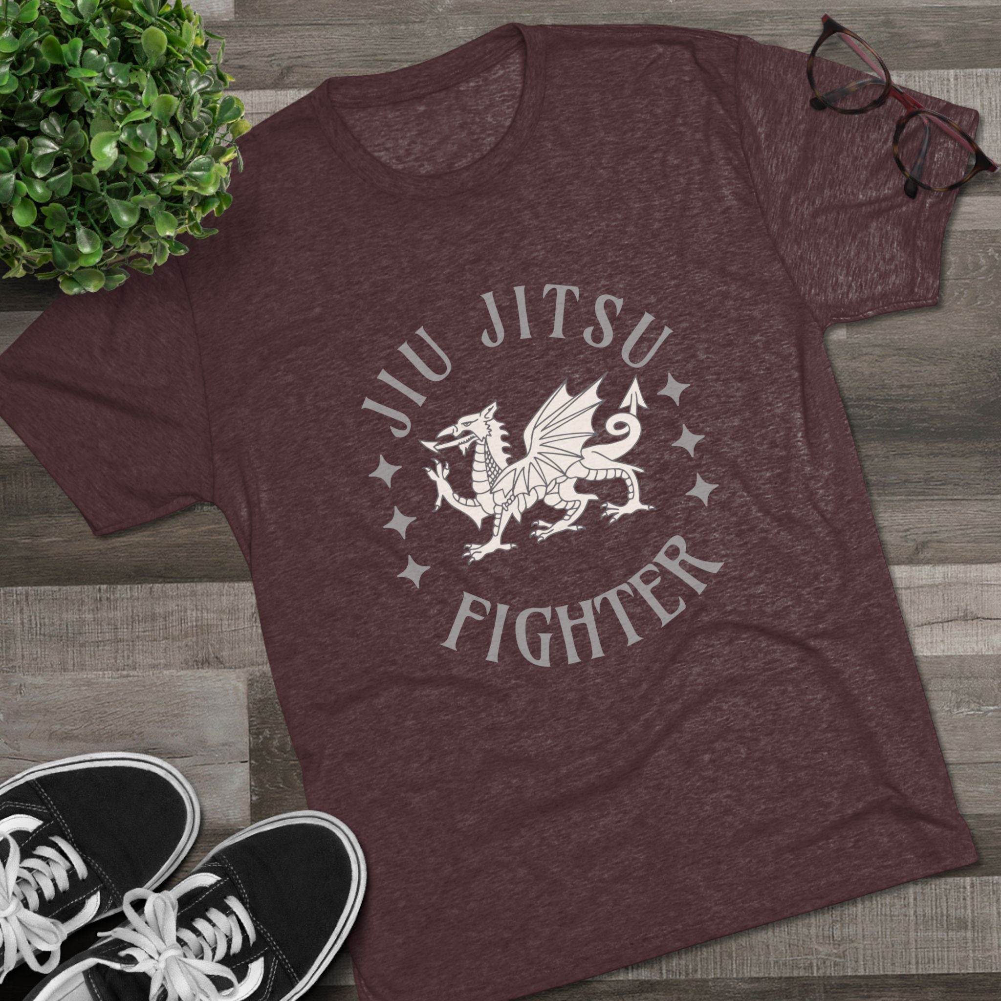 Jiu Jitsu Fighter Tri-Blend Crew Tee