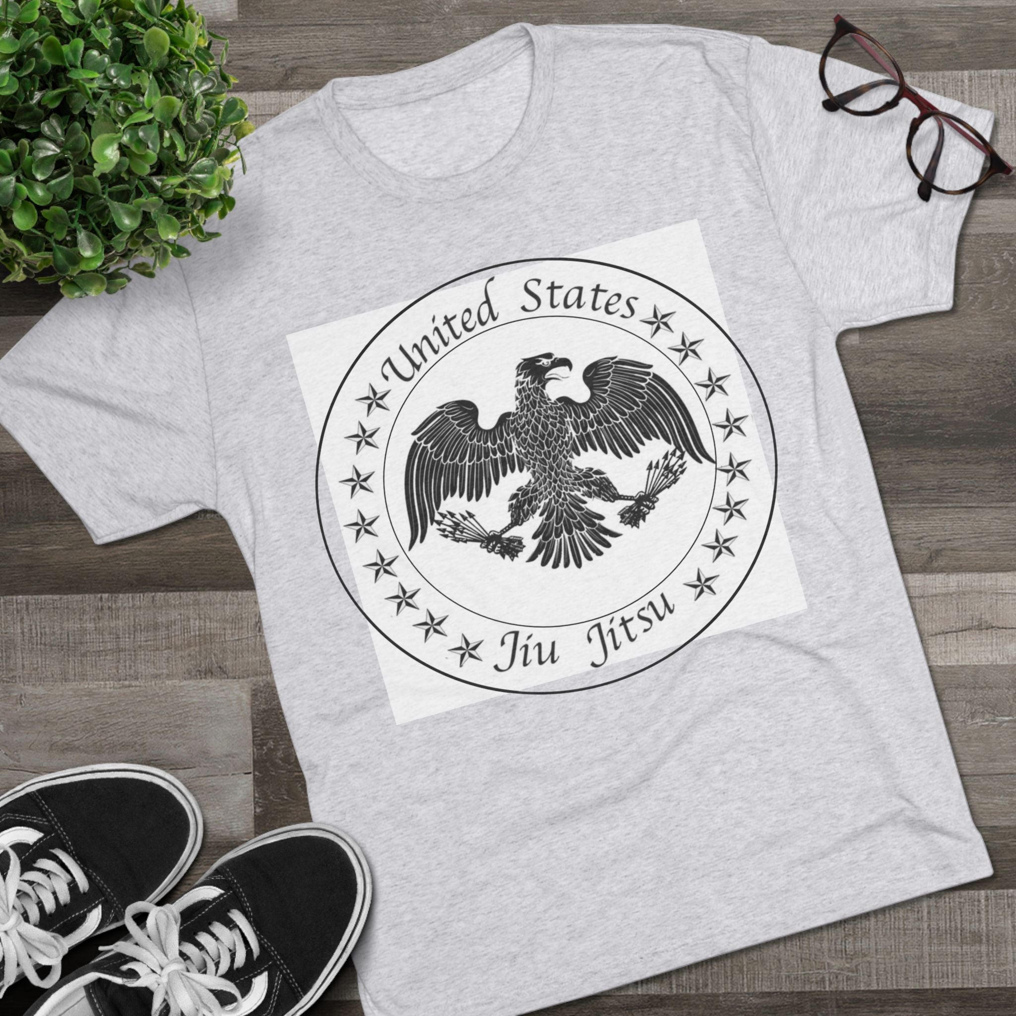War Eagel Jiu Jitsu Tri-Blend Crew Tee