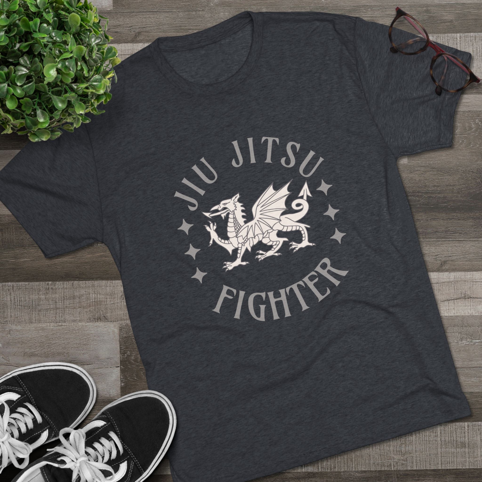 Jiu Jitsu Fighter Tri-Blend Crew Tee