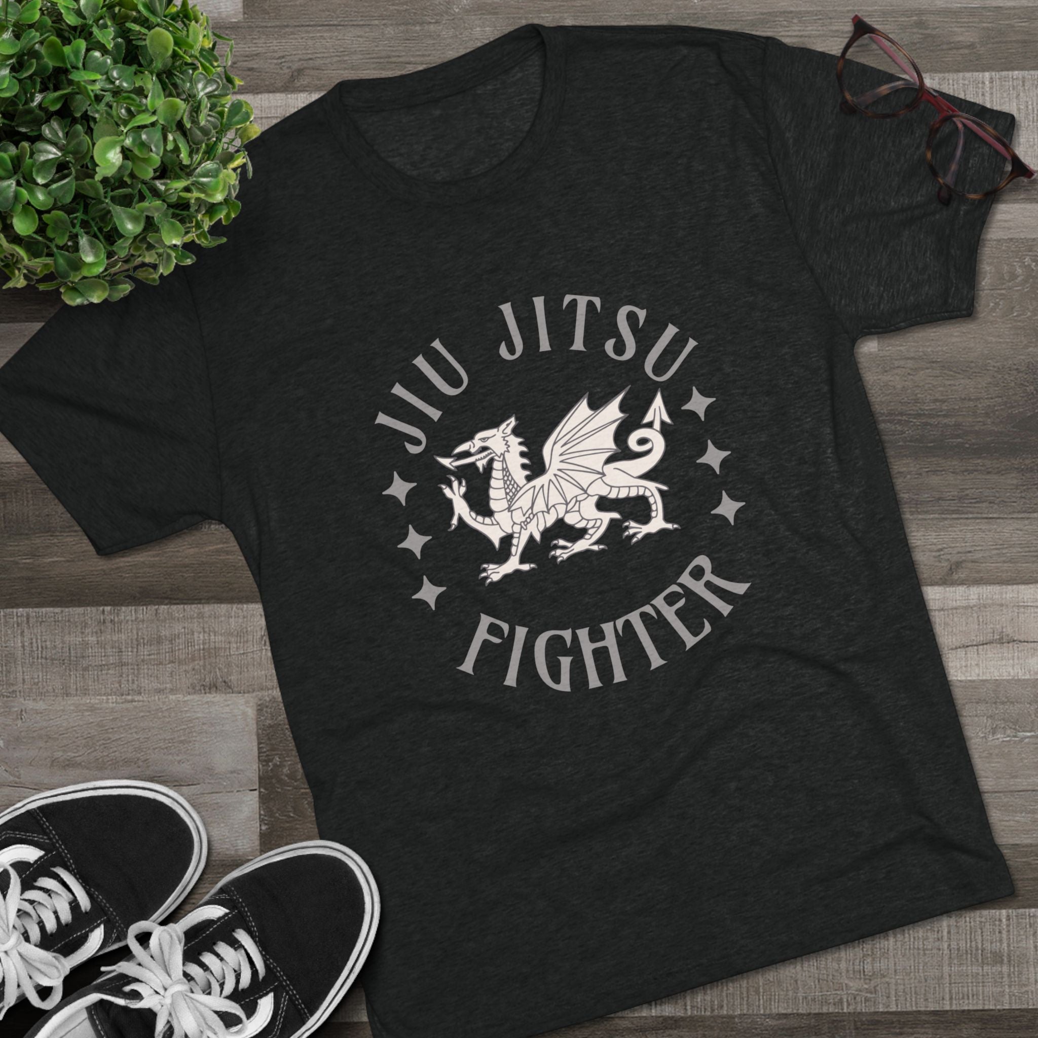 Jiu Jitsu Fighter Tri-Blend Crew Tee