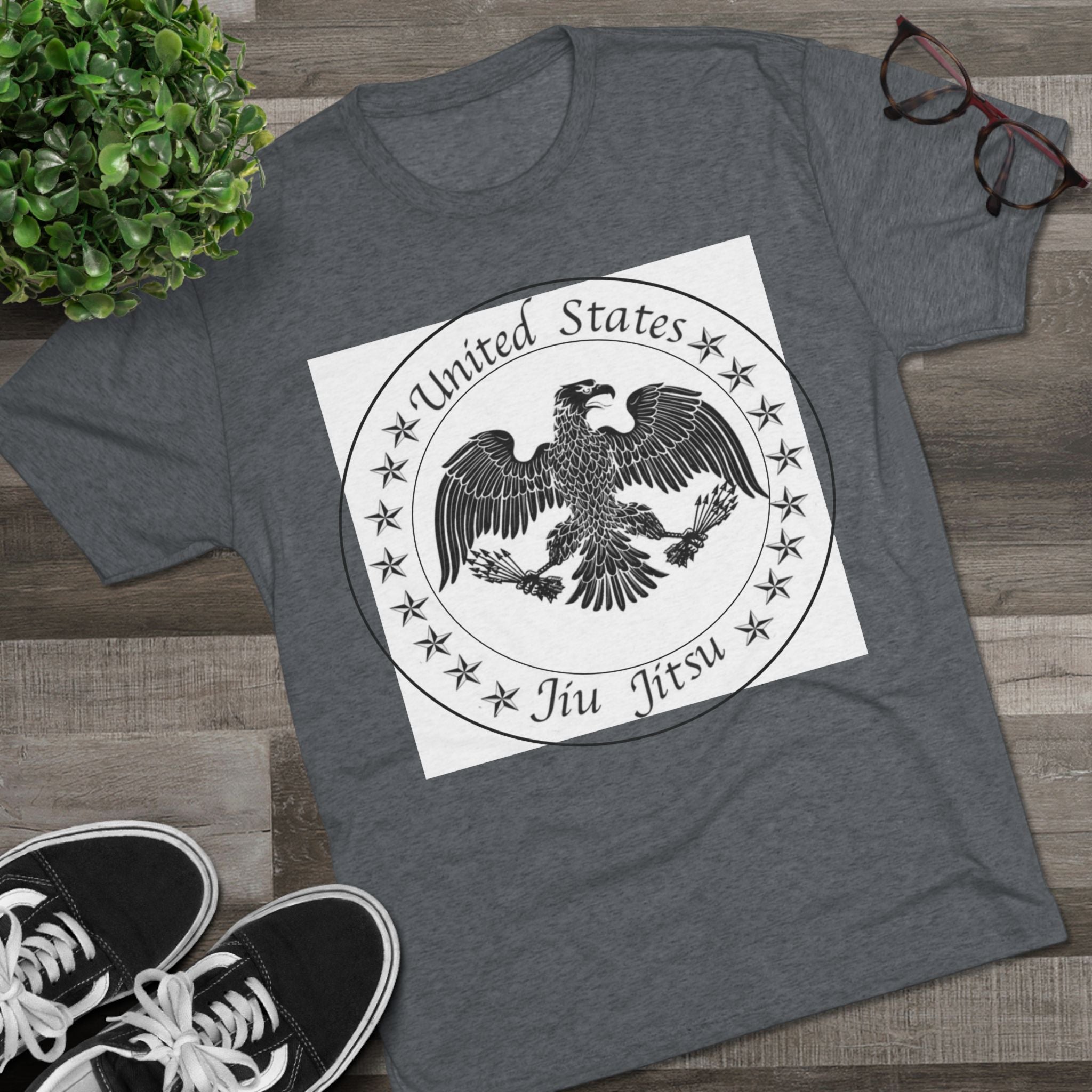 War Eagel Jiu Jitsu Tri-Blend Crew Tee
