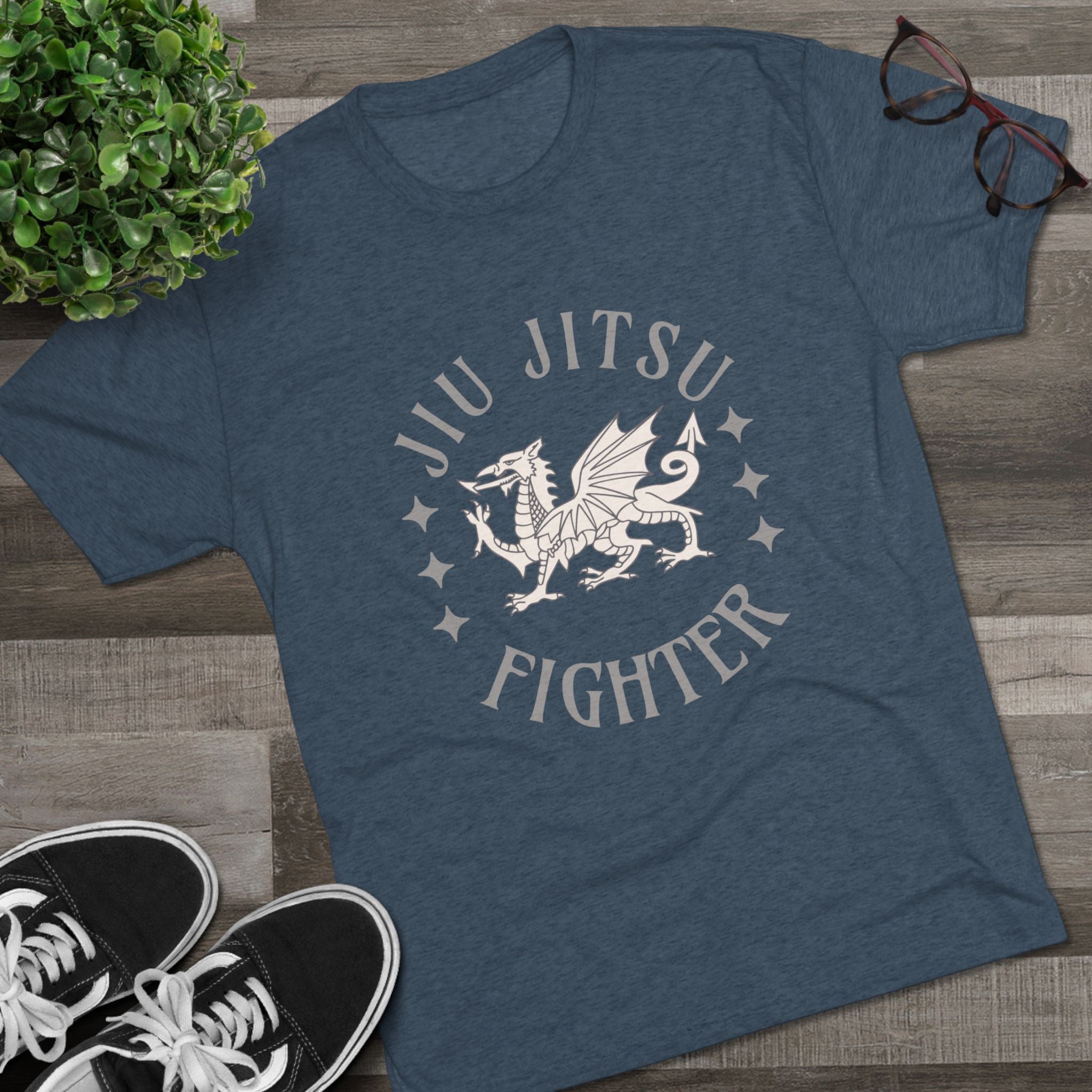 Jiu Jitsu Fighter Tri-Blend Crew Tee