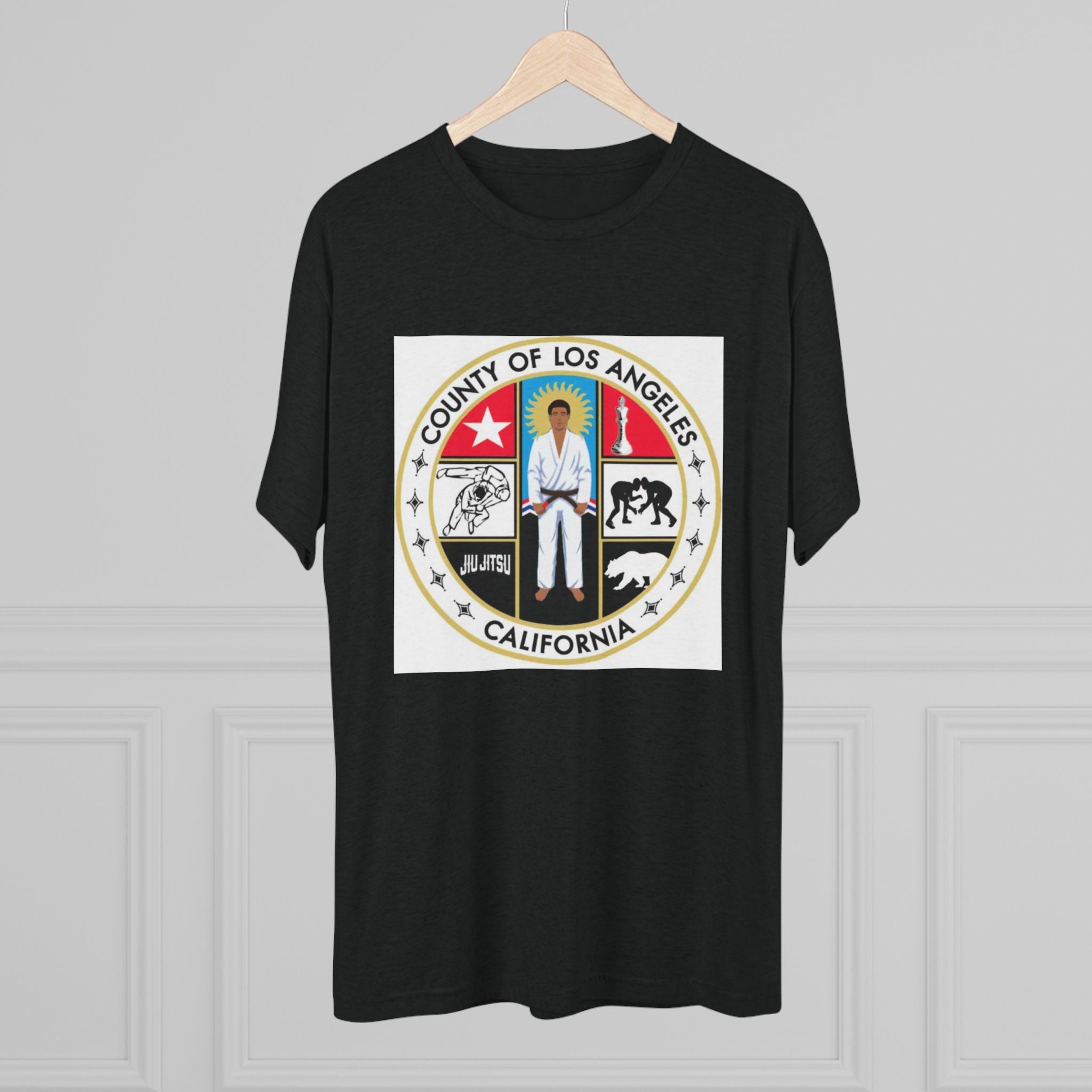 California State Jiu Jitsu Seal  Tri-Blend Crew Tee