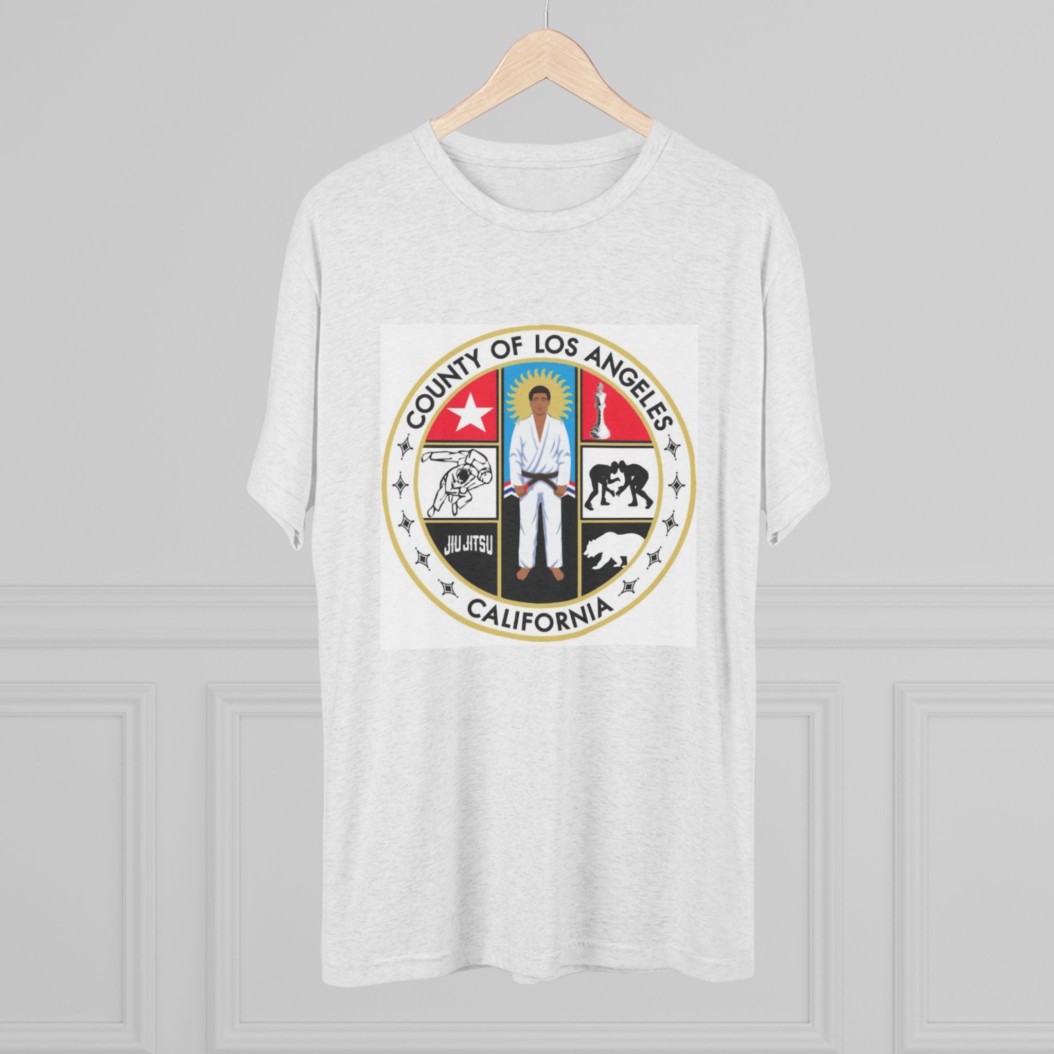 California State Jiu Jitsu Seal  Tri-Blend Crew Tee