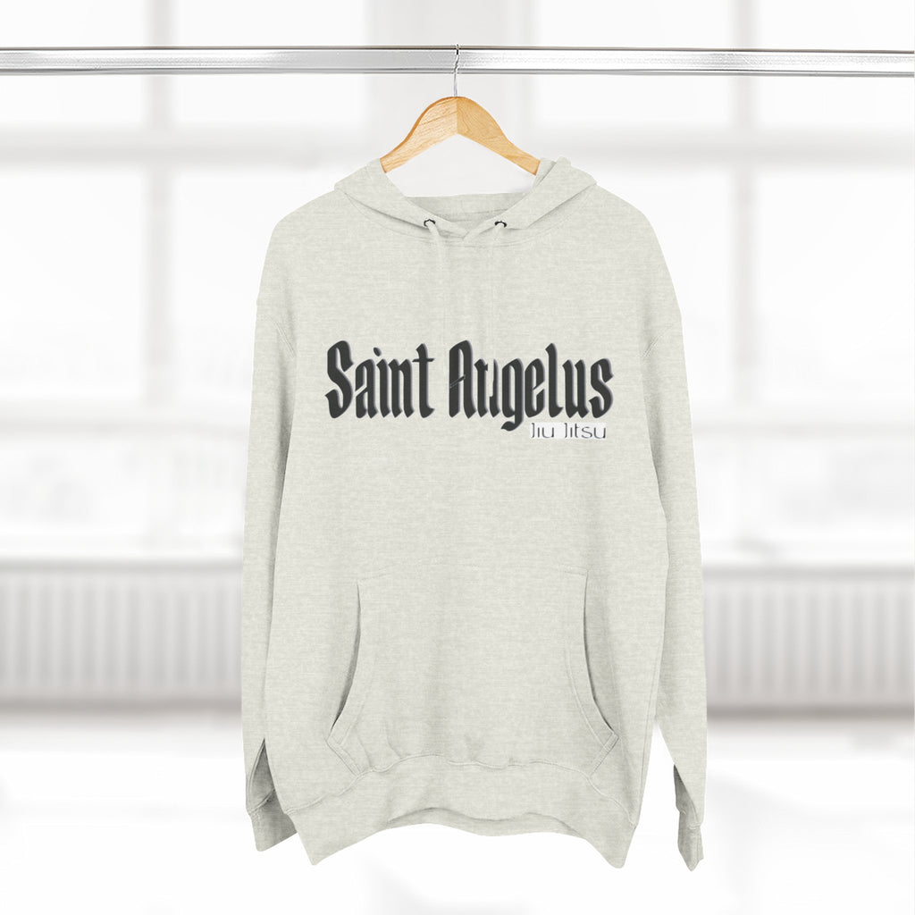 Cozy Fleece Hoodie with 'Saint Angelus' Design | Warm Winter Wear, Casual Style, Gift for Him/Her, Unisex Hooded Sweatshirt
