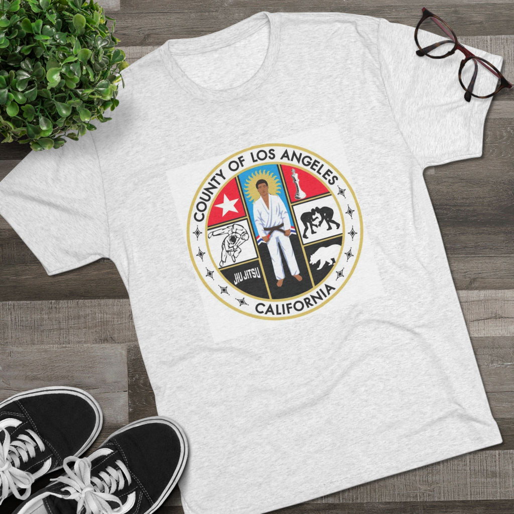 California State Jiu Jitsu Seal  Tri-Blend Crew Tee