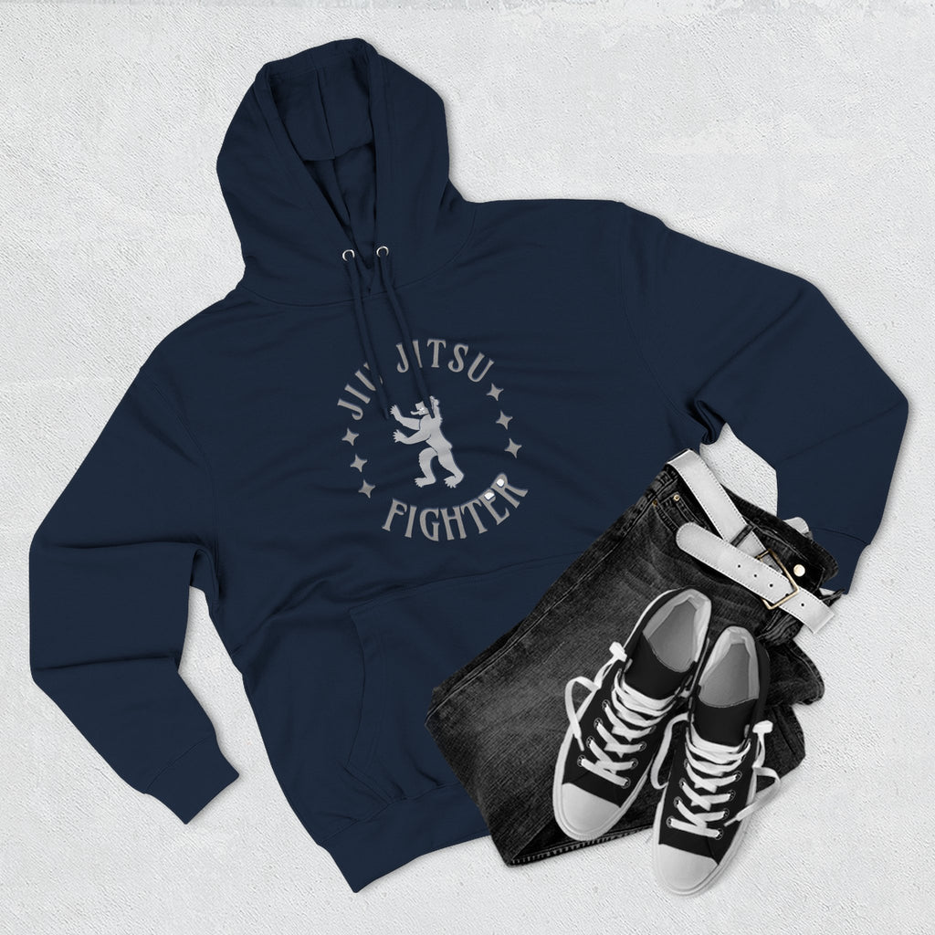 Jiu Jitsu Fighter Hoodie - Cozy Fleece Sweatshirt for Martial Arts Lovers, Gym Wear, Great Gift for BJJ Practitioners