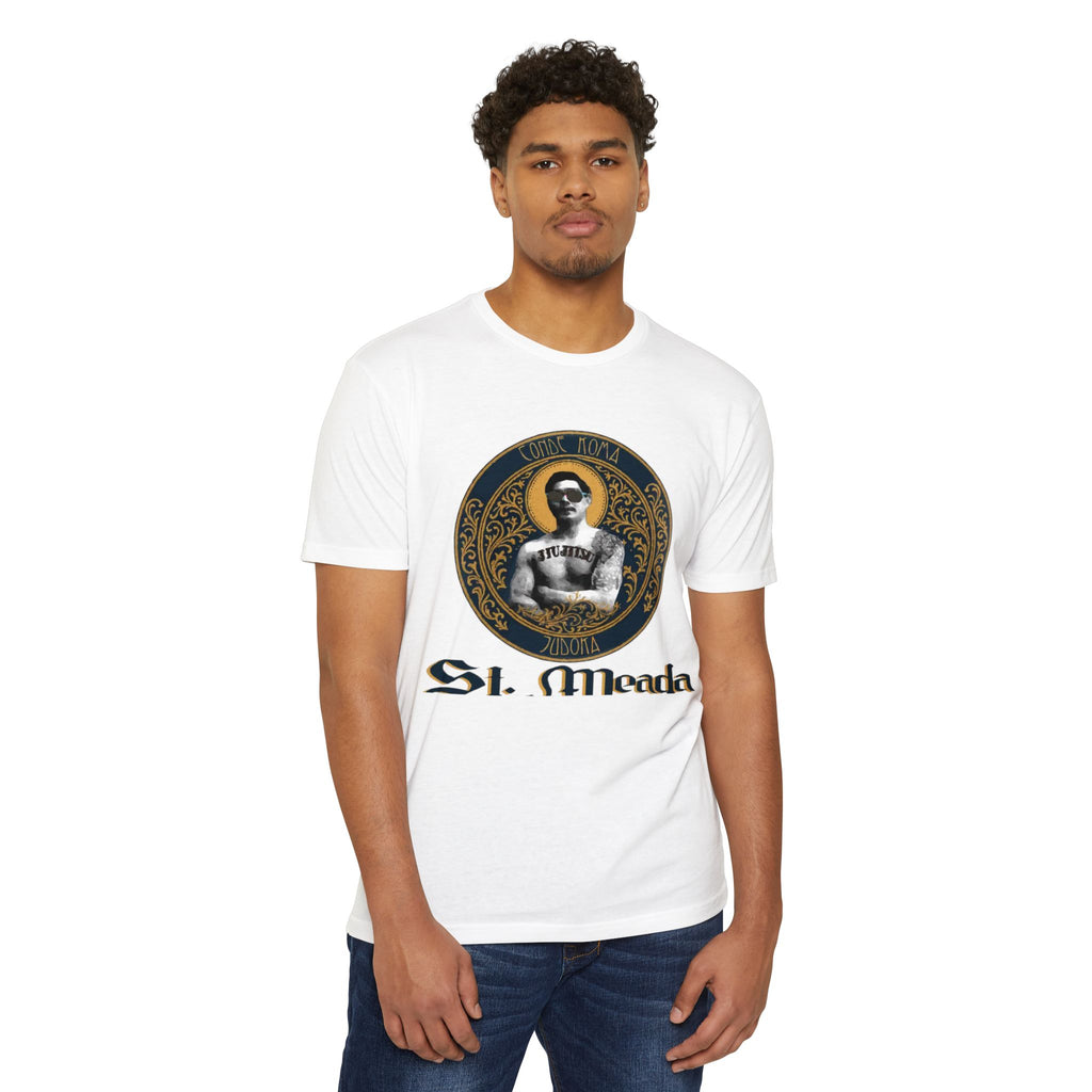 Saint Meada Graphic T‑Shirt — Vintage Tattoo Portrait Tee