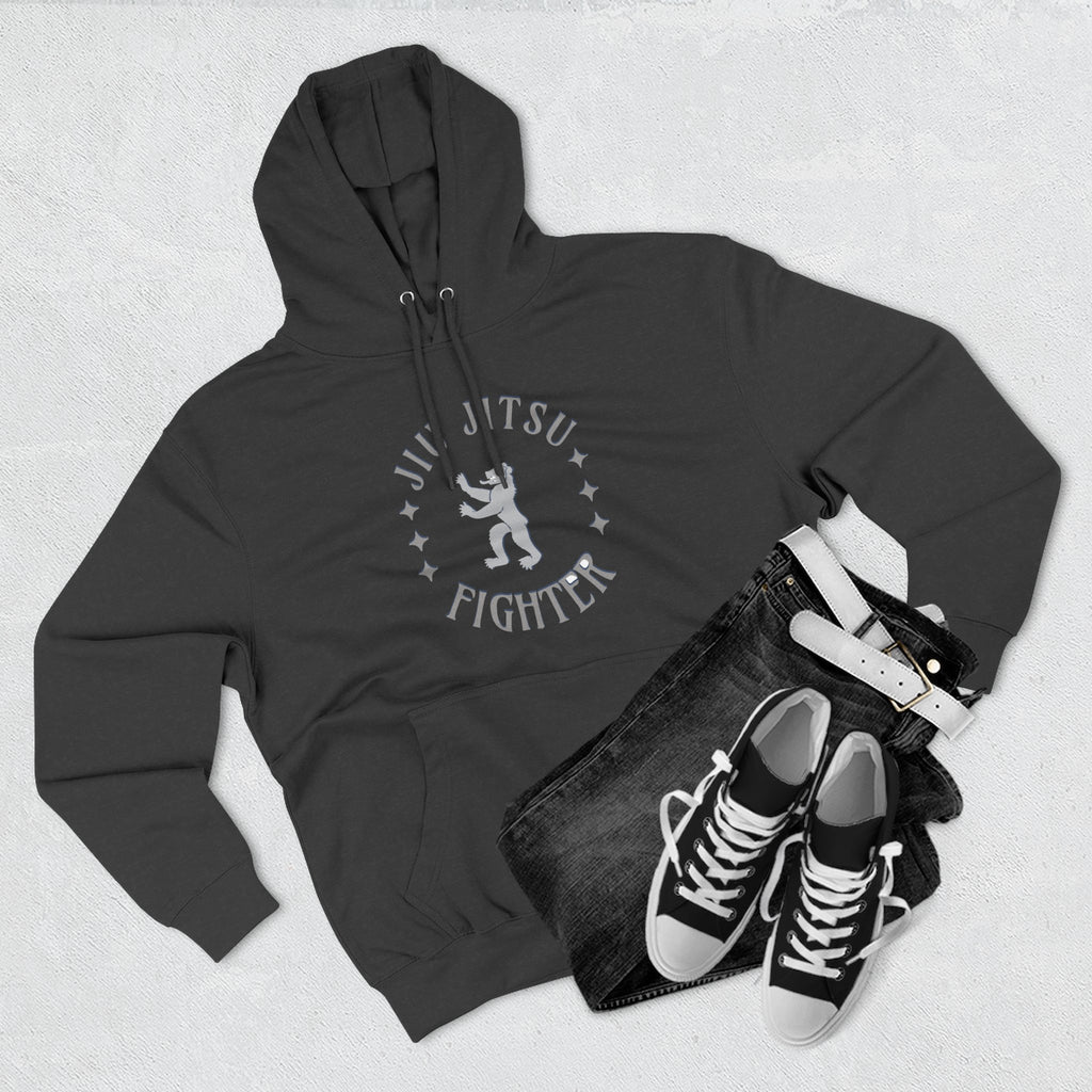 Jiu Jitsu Fighter Hoodie - Cozy Fleece Sweatshirt for Martial Arts Lovers, Gym Wear, Great Gift for BJJ Practitioners