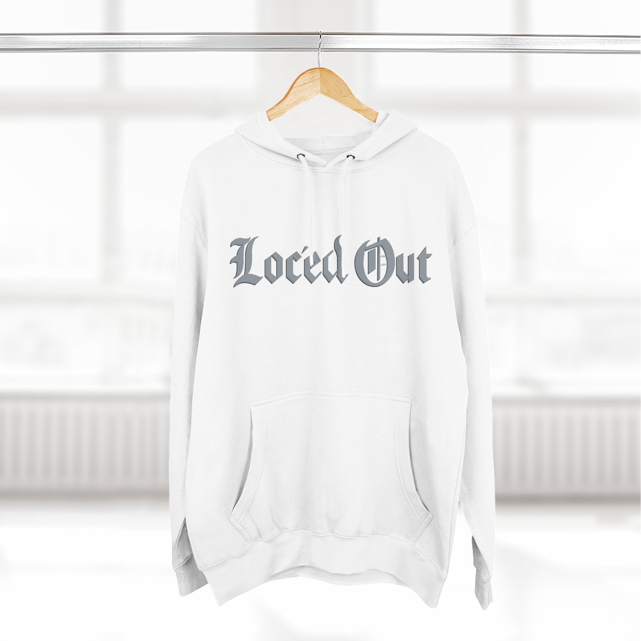 Loc- ed Out Three-Panel Fleece Hoodie - Cozy Streetwear, Perfect Gift for Teens, Casual Wear, Graphic Hoodie, Fall/Winter Fashion
