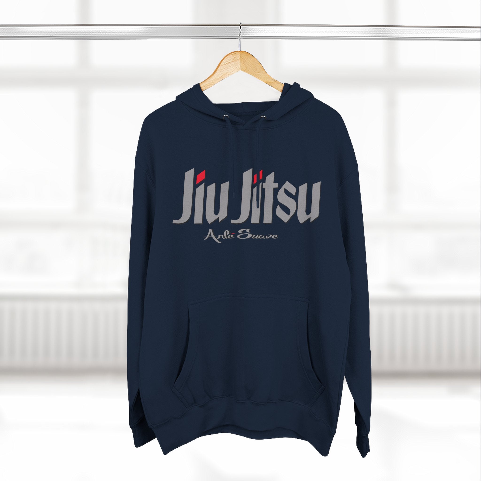 Three panel fleece Jiu Jitsu Hoodie for Martial Arts Lovers, Gifts for Athletes, Cozy Sports Apparel, Perfect for Training and Casual Wear
