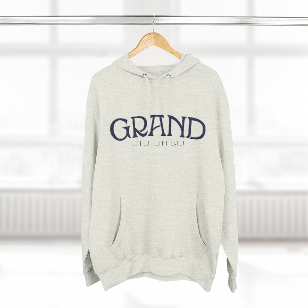 Grand Jiu Jitsu Three-Panel Fleece Hoodie, Cozy Casual Wear, Great for Lounging, Ideal Gift for Students, Perfect for Holidays and Celebrations