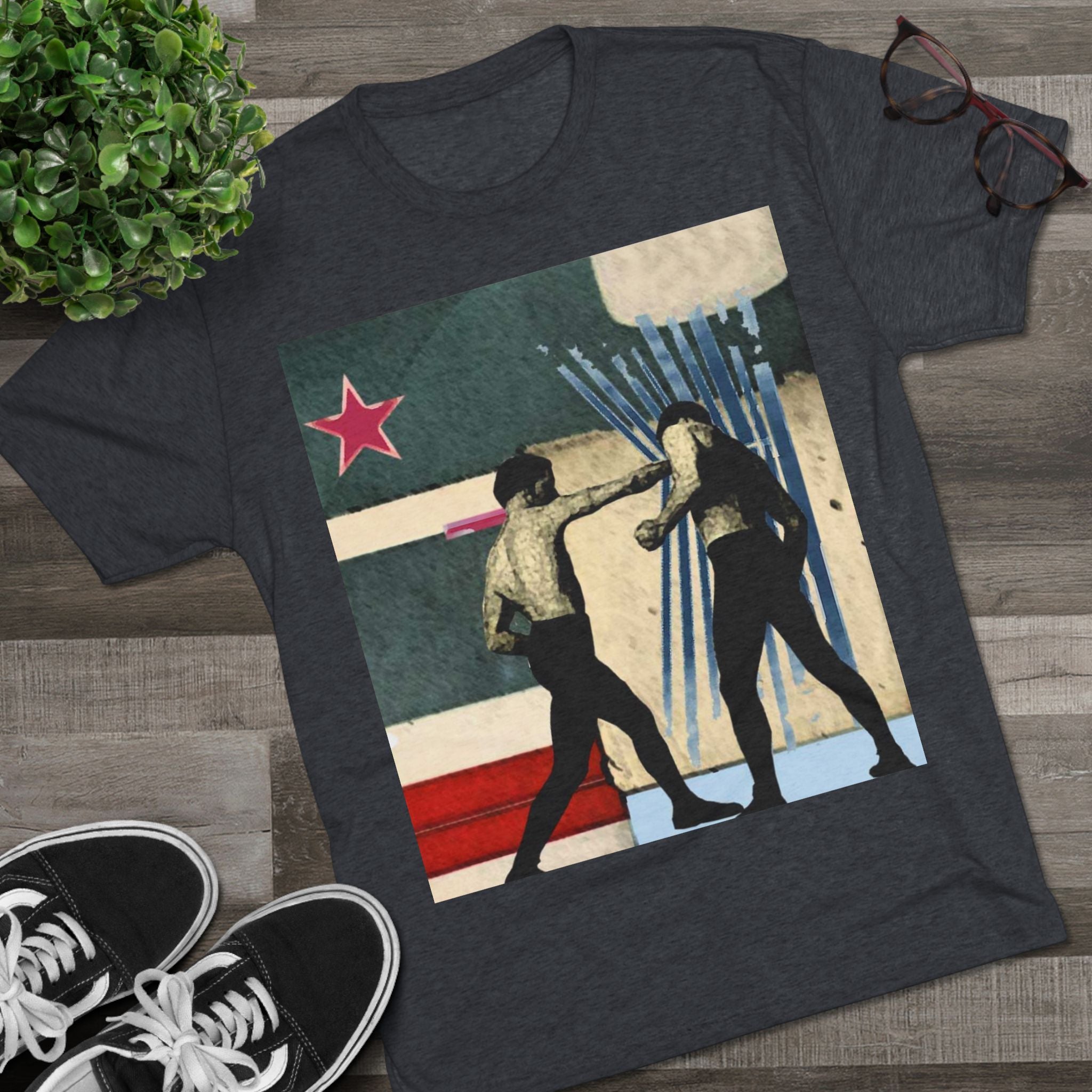 Boxing Retro Art Tee — Vintage Fight Poster Graphic T-Shirt