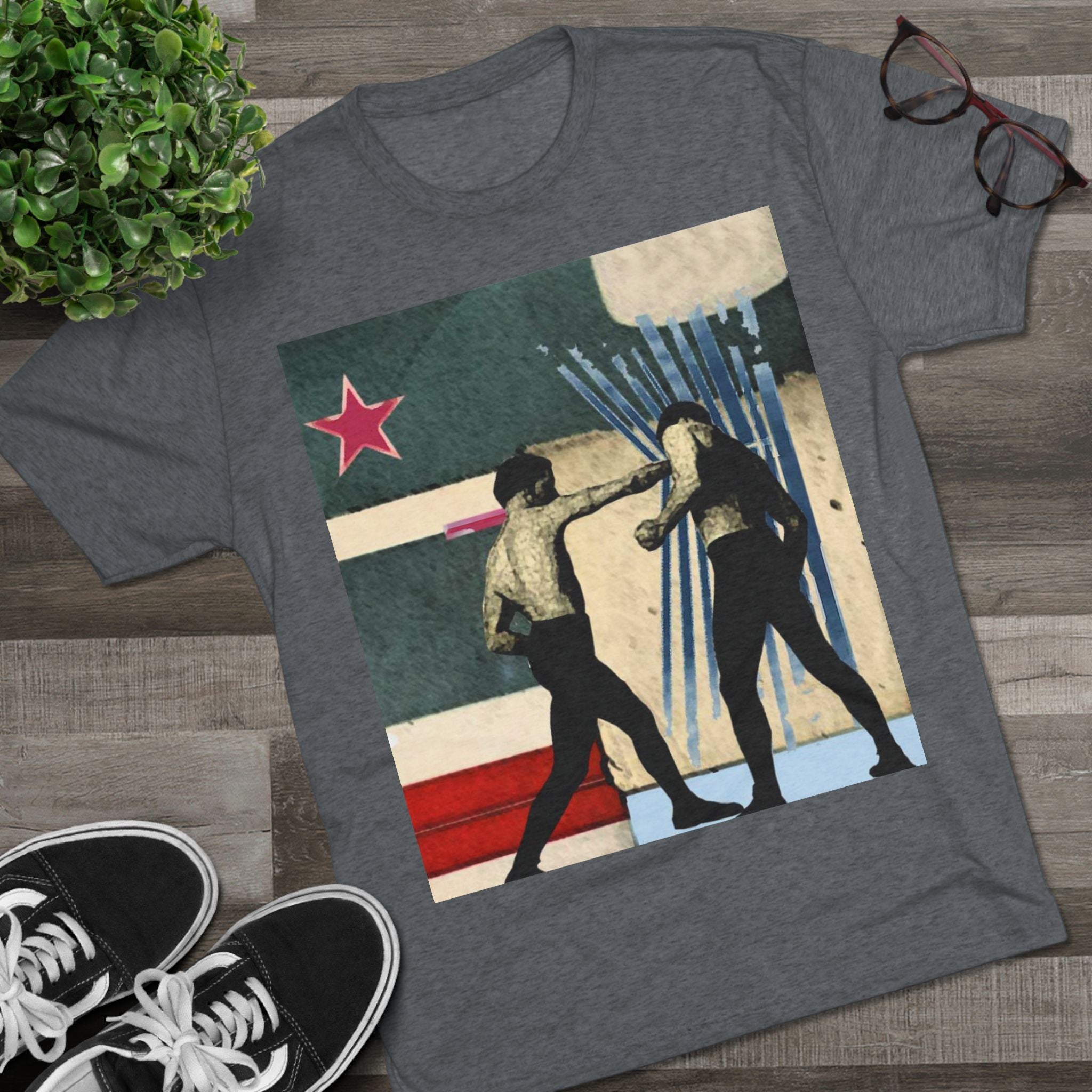 Boxing Retro Art Tee — Vintage Fight Poster Graphic T-Shirt