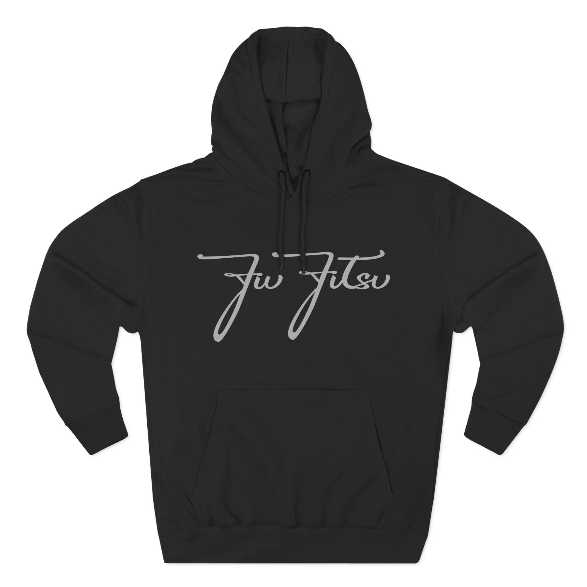 Stylish Jiu Jitsu Flow Three-Panel Fleece Hoodie - Cozy Casual Wear for Everyday, Perfect for Gifts, Relaxation, and Seasonal Celebrations