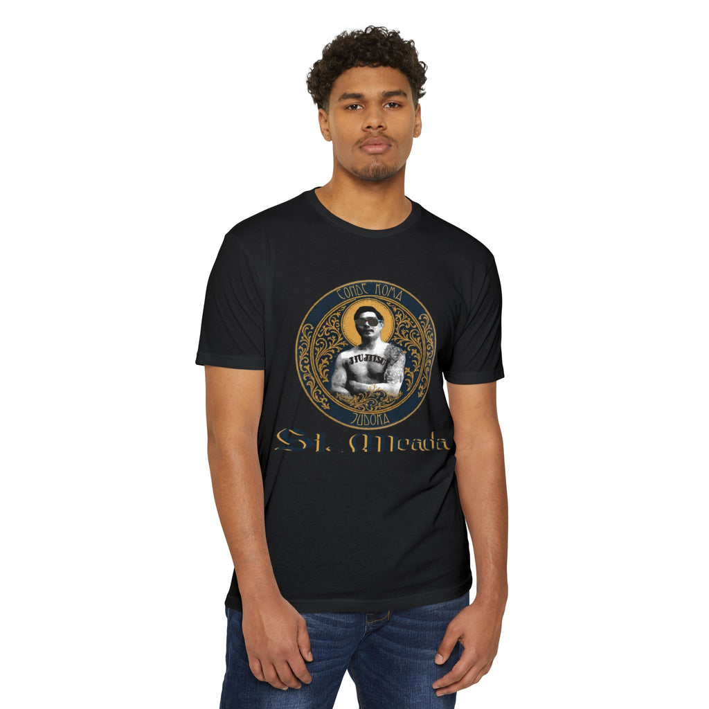 Saint Meada Graphic T‑Shirt — Vintage Tattoo Portrait Tee