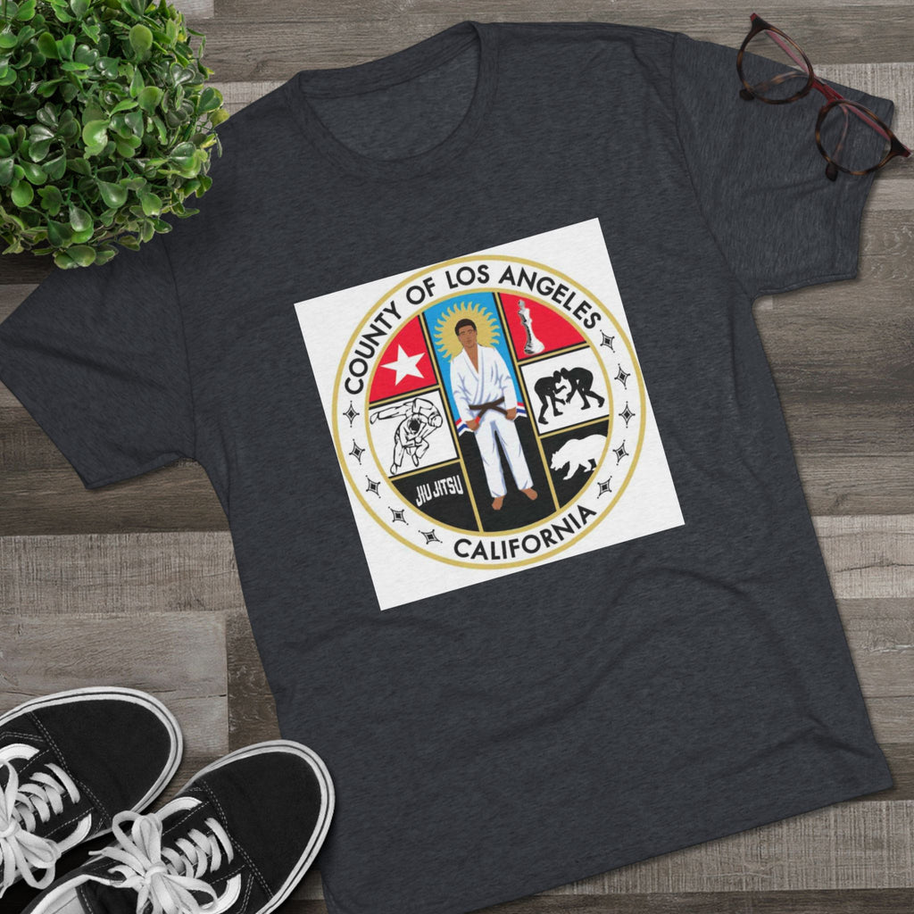 California State Jiu Jitsu Seal  Tri-Blend Crew Tee