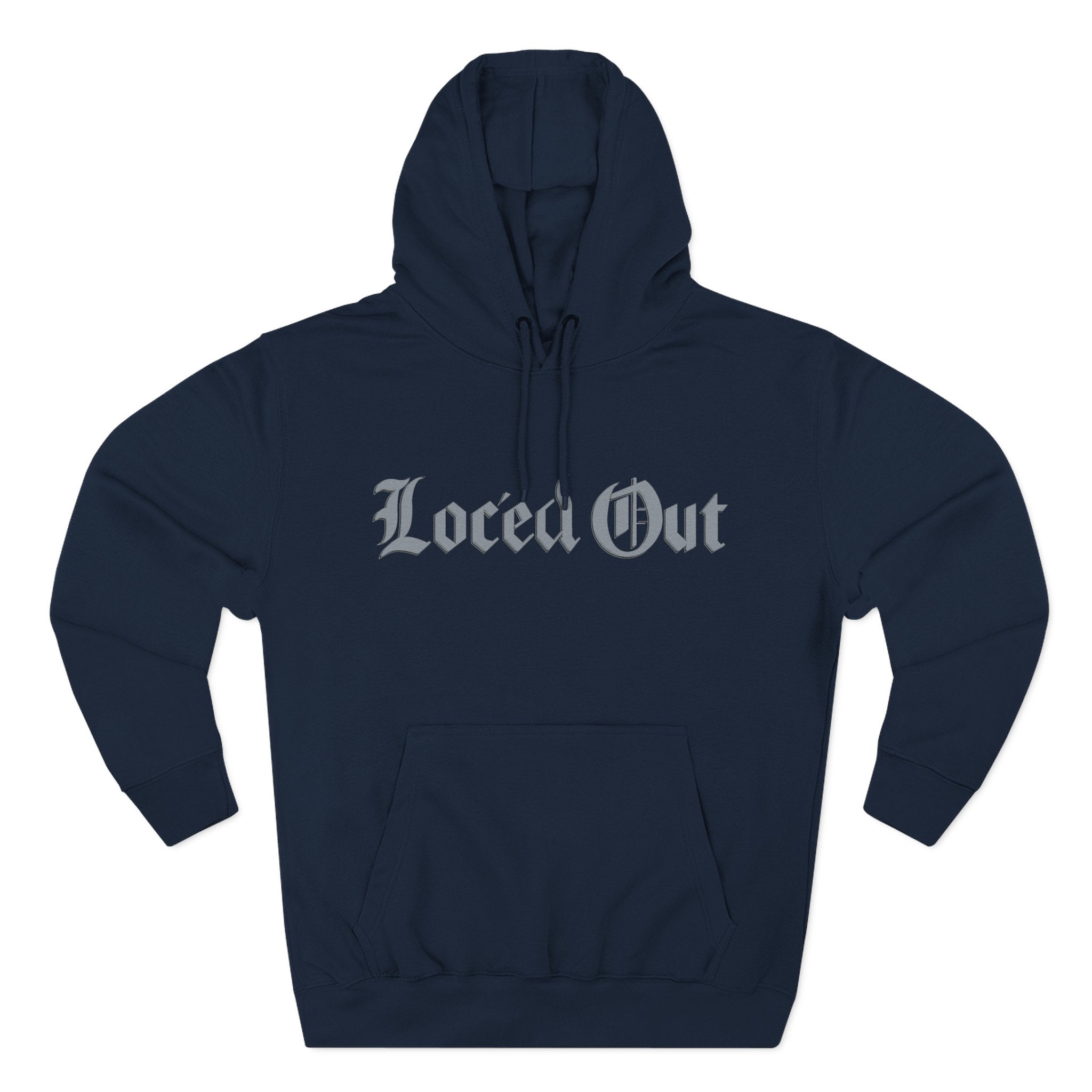 Loc- ed Out Three-Panel Fleece Hoodie - Cozy Streetwear, Perfect Gift for Teens, Casual Wear, Graphic Hoodie, Fall/Winter Fashion