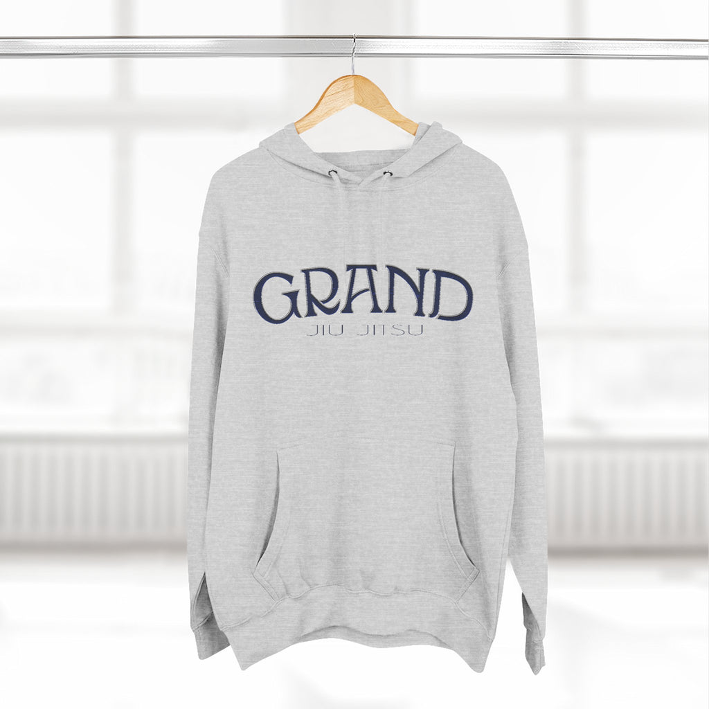 Grand Jiu Jitsu Three-Panel Fleece Hoodie, Cozy Casual Wear, Great for Lounging, Ideal Gift for Students, Perfect for Holidays and Celebrations