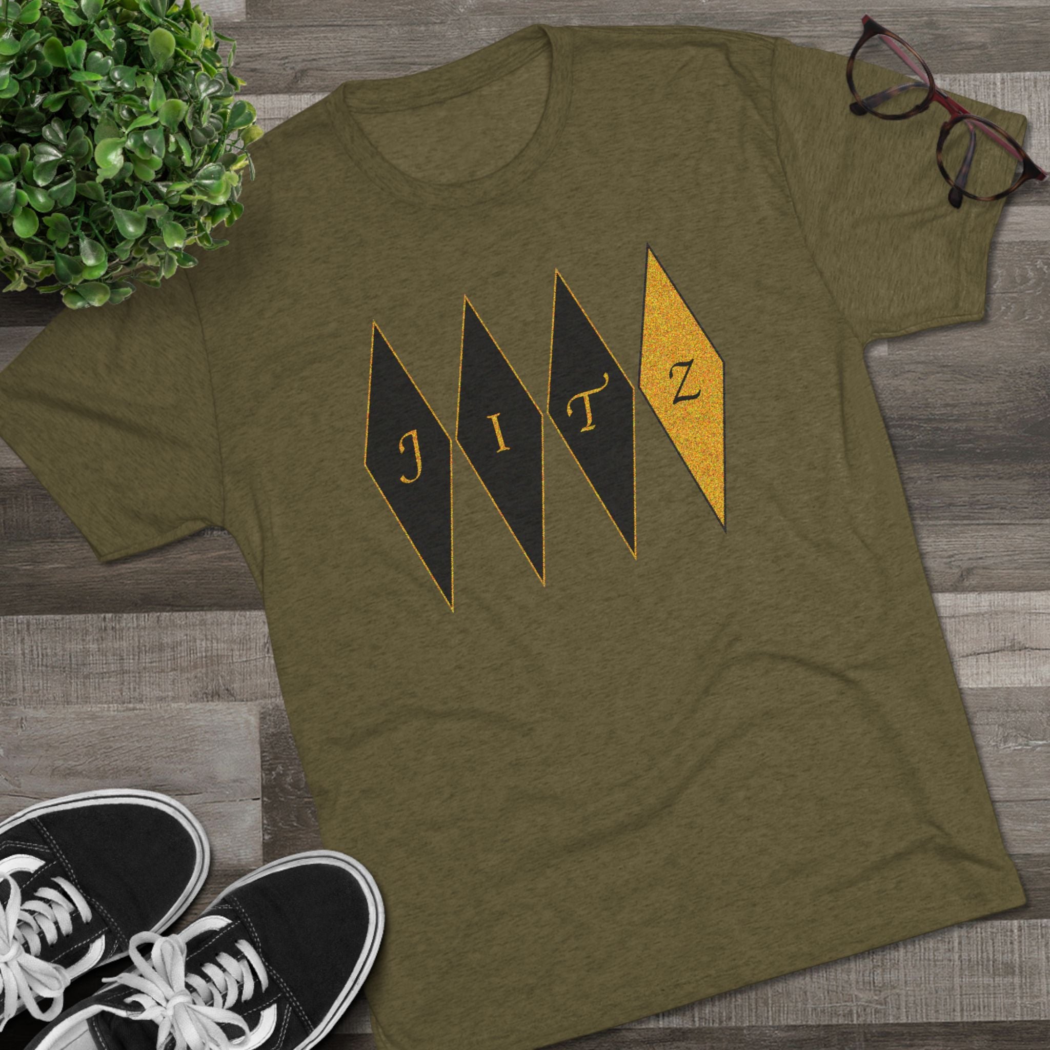 Vintage Jiu Jitsu Tri-Blend Crew Tee - JITZ Graphic Tee, Everyday Comfort Shirt, Casual Wear, Gift for Him/Her, Trendy Outfit