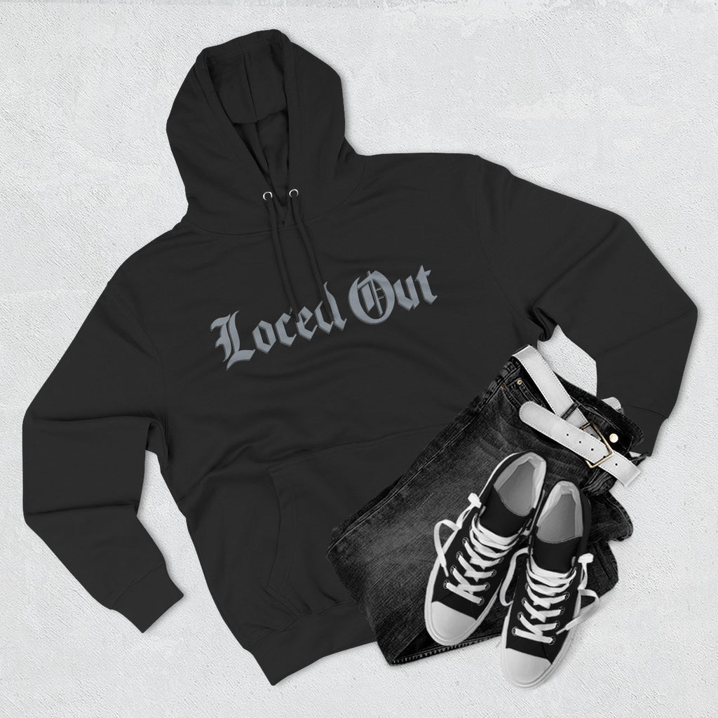 Loc- ed Out Three-Panel Fleece Hoodie - Cozy Streetwear, Perfect Gift for Teens, Casual Wear, Graphic Hoodie, Fall/Winter Fashion
