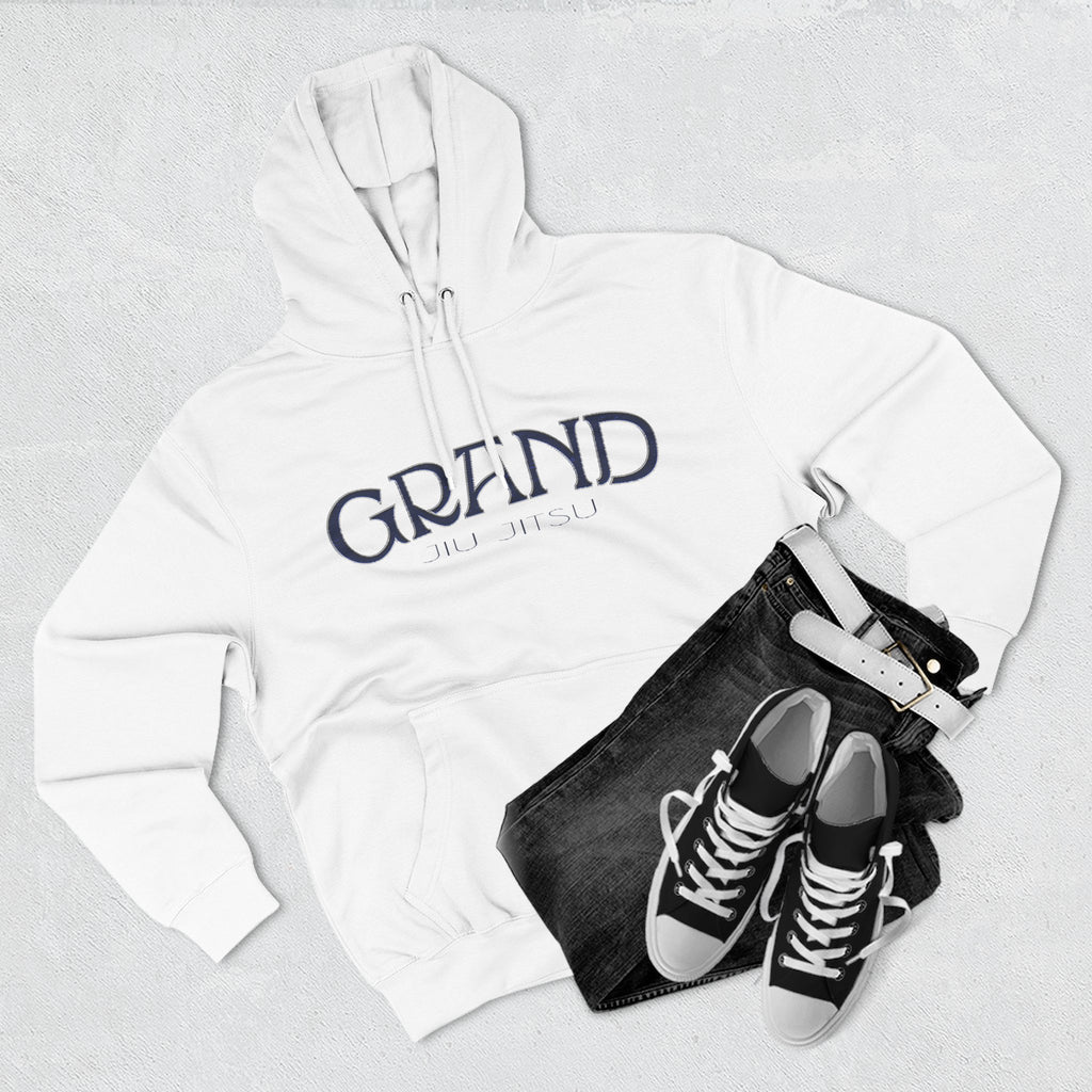 Grand Jiu Jitsu Three-Panel Fleece Hoodie, Cozy Casual Wear, Great for Lounging, Ideal Gift for Students, Perfect for Holidays and Celebrations