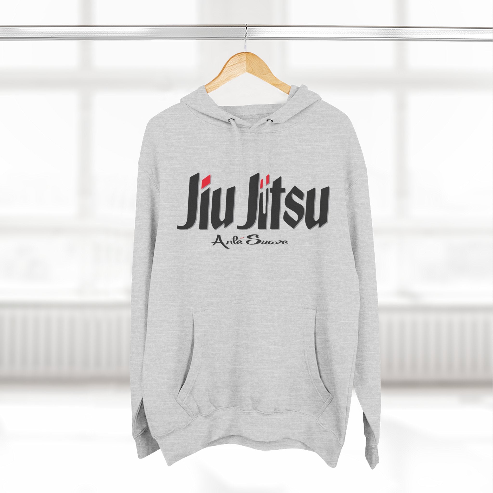 Jiu Jitsu Fleece Hoodie Black Font - Sporty Comfort for Martial Arts Lovers, Gifts for BJJ Practitioners, Casual Wear, Training Apparel, [...]