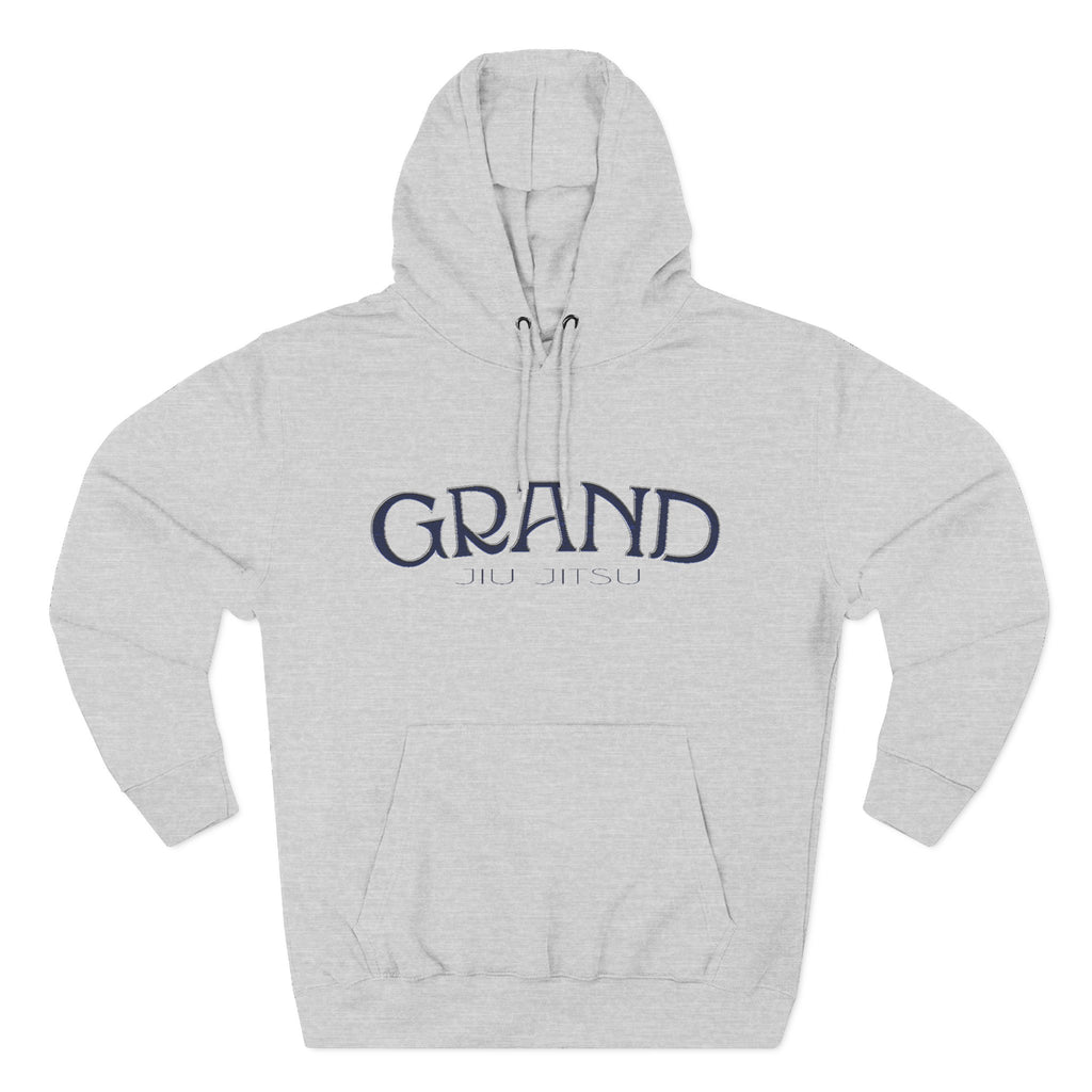 Grand Jiu Jitsu Three-Panel Fleece Hoodie, Cozy Casual Wear, Great for Lounging, Ideal Gift for Students, Perfect for Holidays and Celebrations