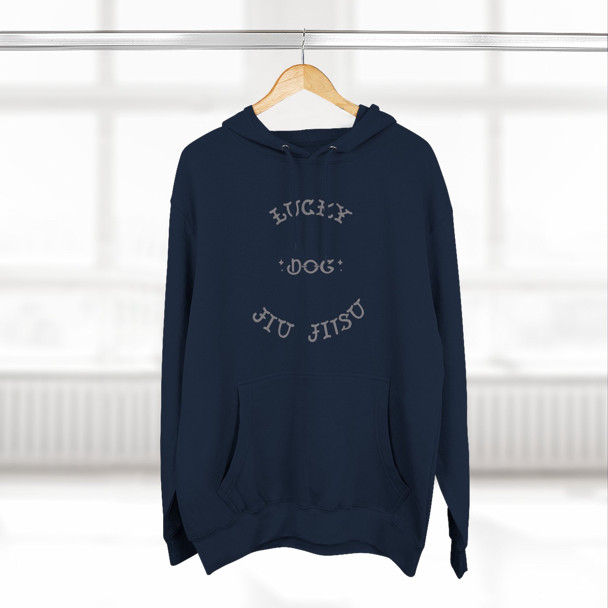 Stylish Lucky Dog Jiu Jitsu Hoodie  , Casual Wear, Gift for Martial Arts Enthusiasts, Gym Apparel, Unique Lucky Dog Gift