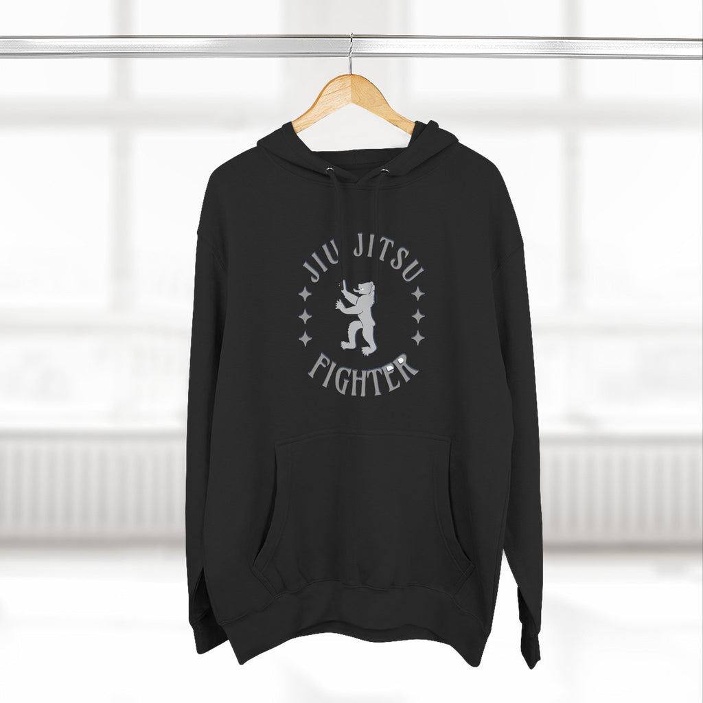 Jiu Jitsu Fighter Hoodie - Cozy Fleece Sweatshirt for Martial Arts Lovers, Gym Wear, Great Gift for BJJ Practitioners