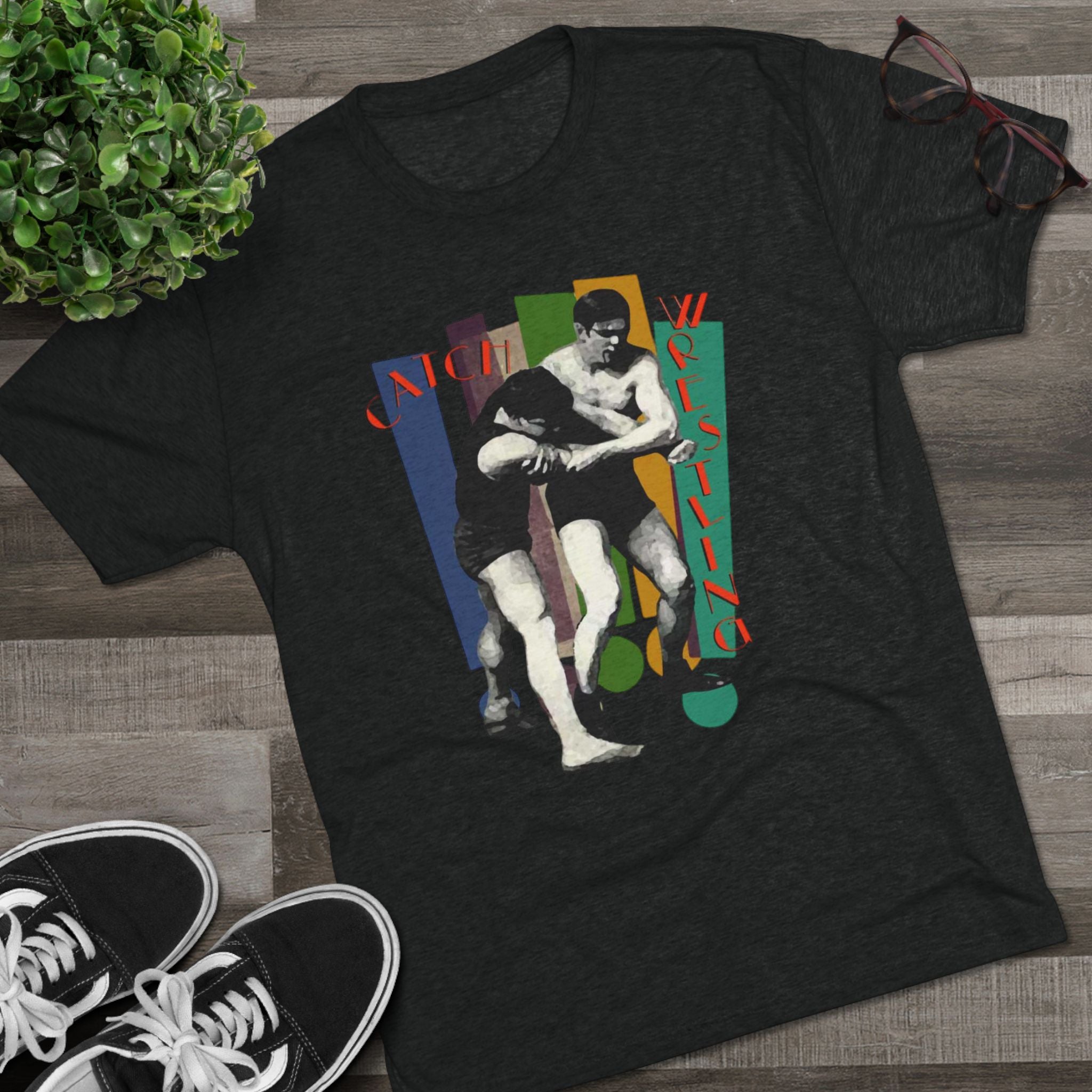 Wrestling Retro Graphic Tee — Vintage Grapplers Design