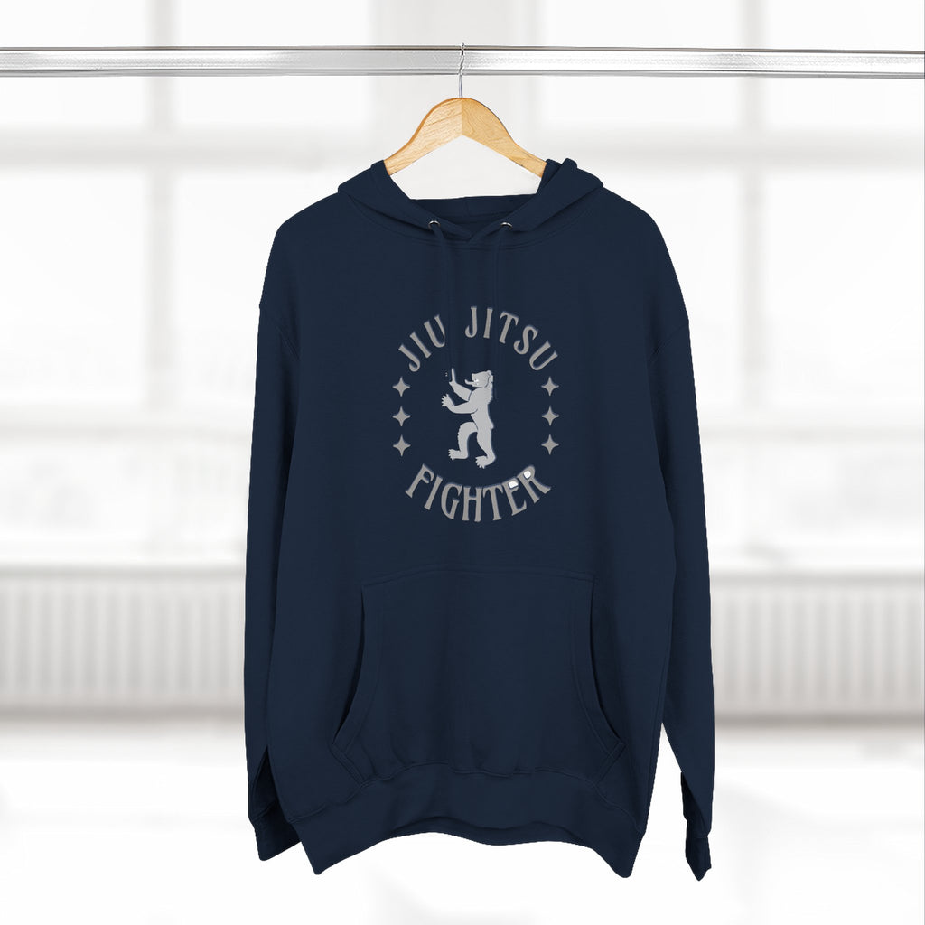 Jiu Jitsu Fighter Hoodie - Cozy Fleece Sweatshirt for Martial Arts Lovers, Gym Wear, Great Gift for BJJ Practitioners