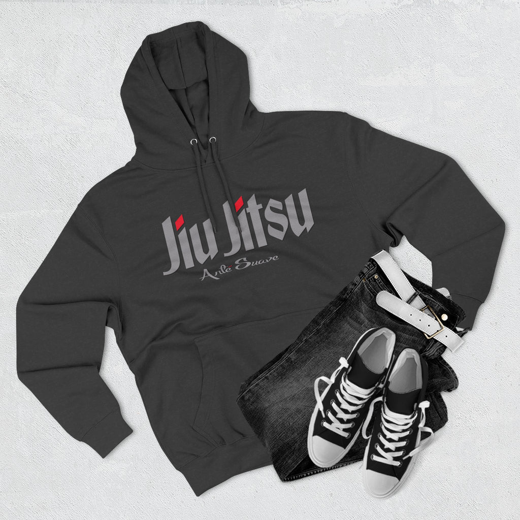Three panel fleece Jiu Jitsu Hoodie for Martial Arts Lovers, Gifts for Athletes, Cozy Sports Apparel, Perfect for Training and Casual Wear