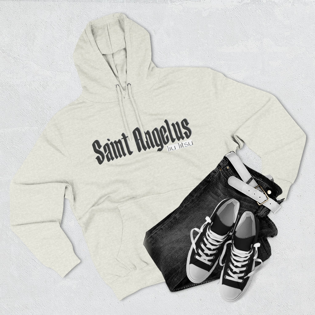 Cozy Fleece Hoodie with 'Saint Angelus' Design | Warm Winter Wear, Casual Style, Gift for Him/Her, Unisex Hooded Sweatshirt