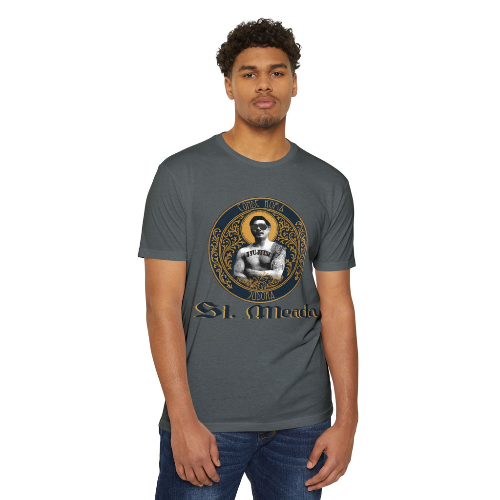 Saint Meada Graphic T‑Shirt — Vintage Tattoo Portrait Tee
