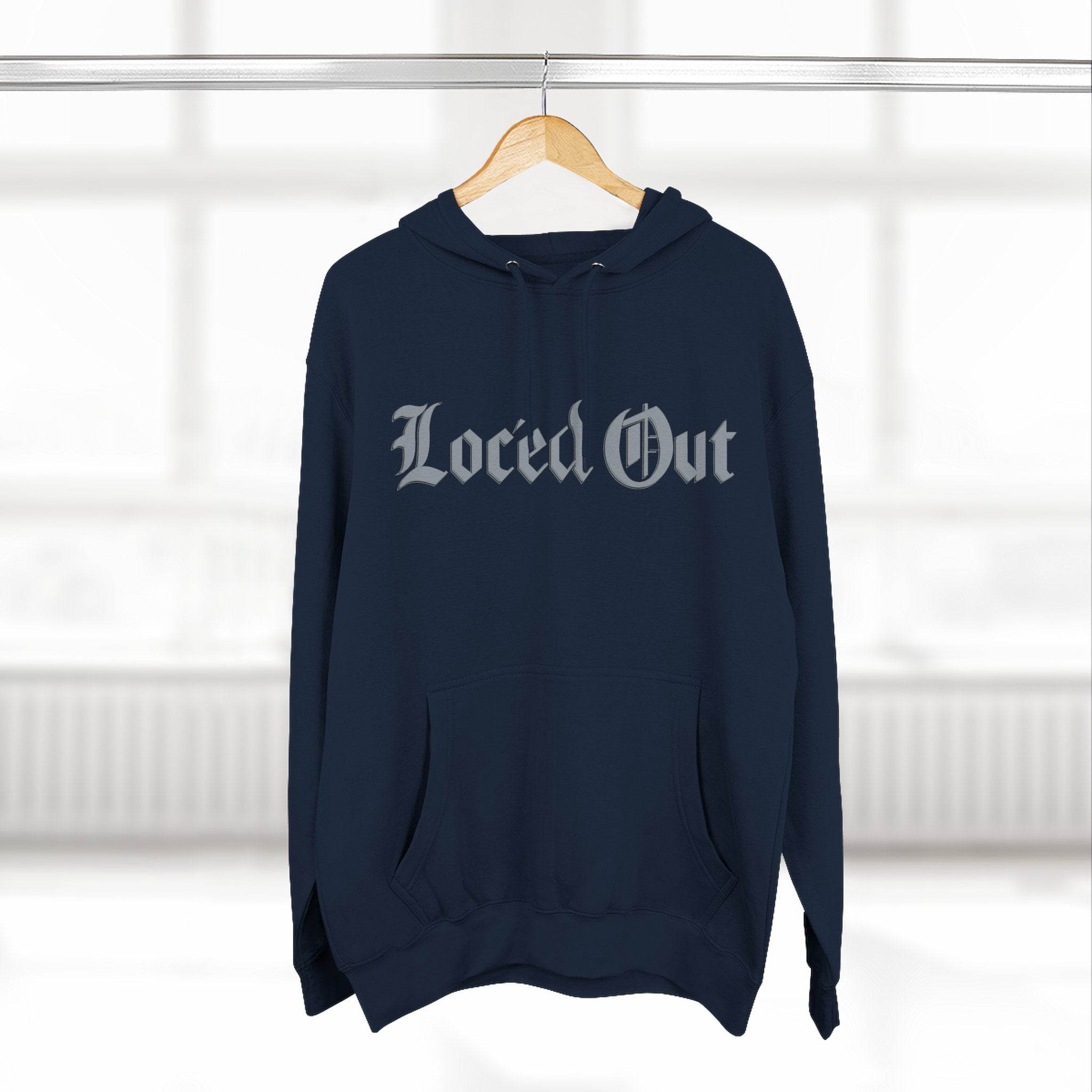Loc- ed Out Three-Panel Fleece Hoodie - Cozy Streetwear, Perfect Gift for Teens, Casual Wear, Graphic Hoodie, Fall/Winter Fashion
