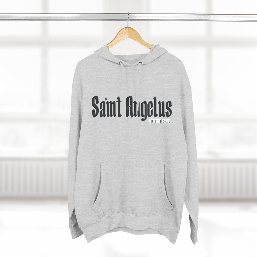 Cozy Fleece Hoodie with 'Saint Angelus' Design | Warm Winter Wear, Casual Style, Gift for Him/Her, Unisex Hooded Sweatshirt