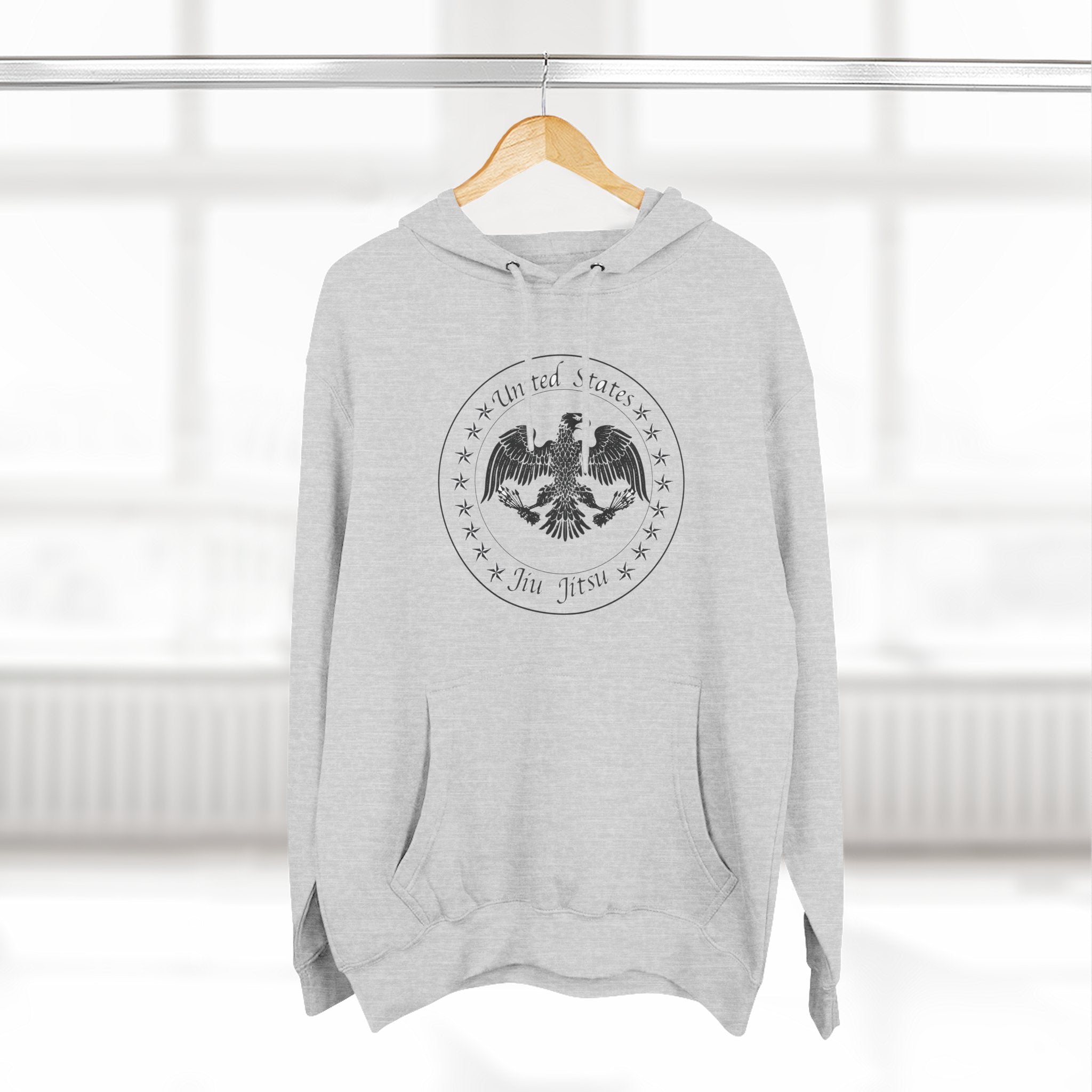 Patriotic Fleece Hoodie – United States Eagle Design – Cozy Sweatshirt for Americans – Great for Holidays & Casual Wear, Gift for Veterans