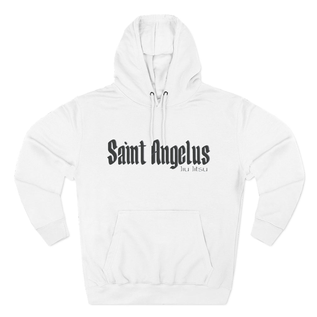 Cozy Fleece Hoodie with 'Saint Angelus' Design | Warm Winter Wear, Casual Style, Gift for Him/Her, Unisex Hooded Sweatshirt