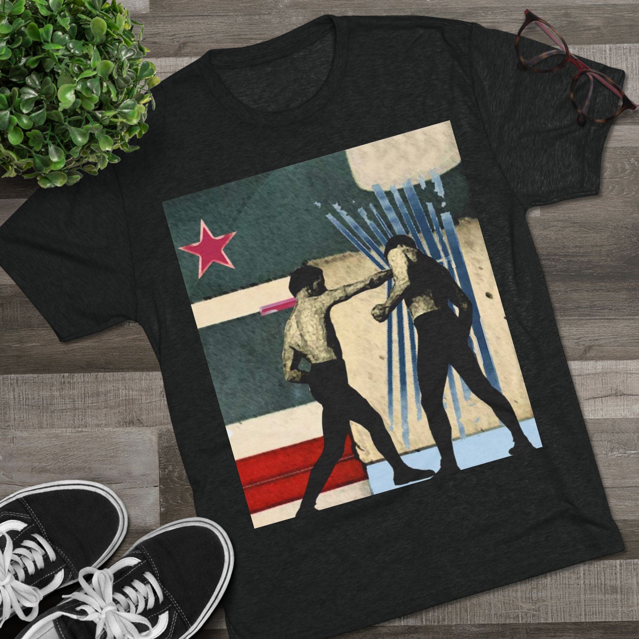 Boxing Retro Art Tee — Vintage Fight Poster Graphic T-Shirt