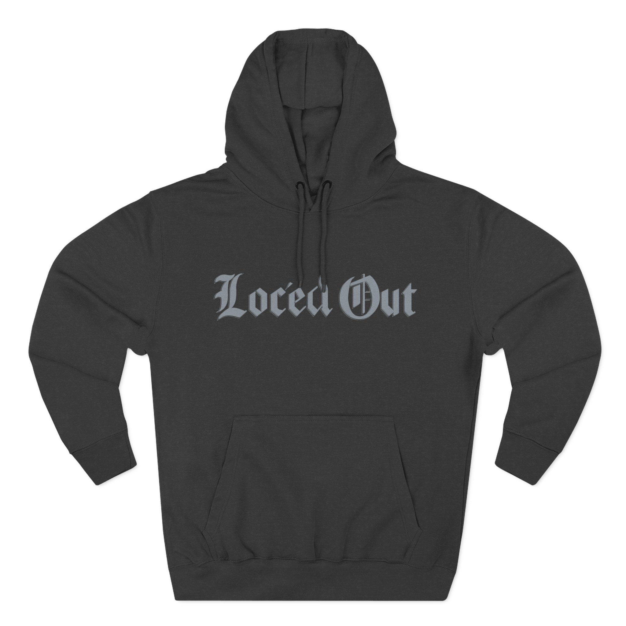 Loc- ed Out Three-Panel Fleece Hoodie - Cozy Streetwear, Perfect Gift for Teens, Casual Wear, Graphic Hoodie, Fall/Winter Fashion