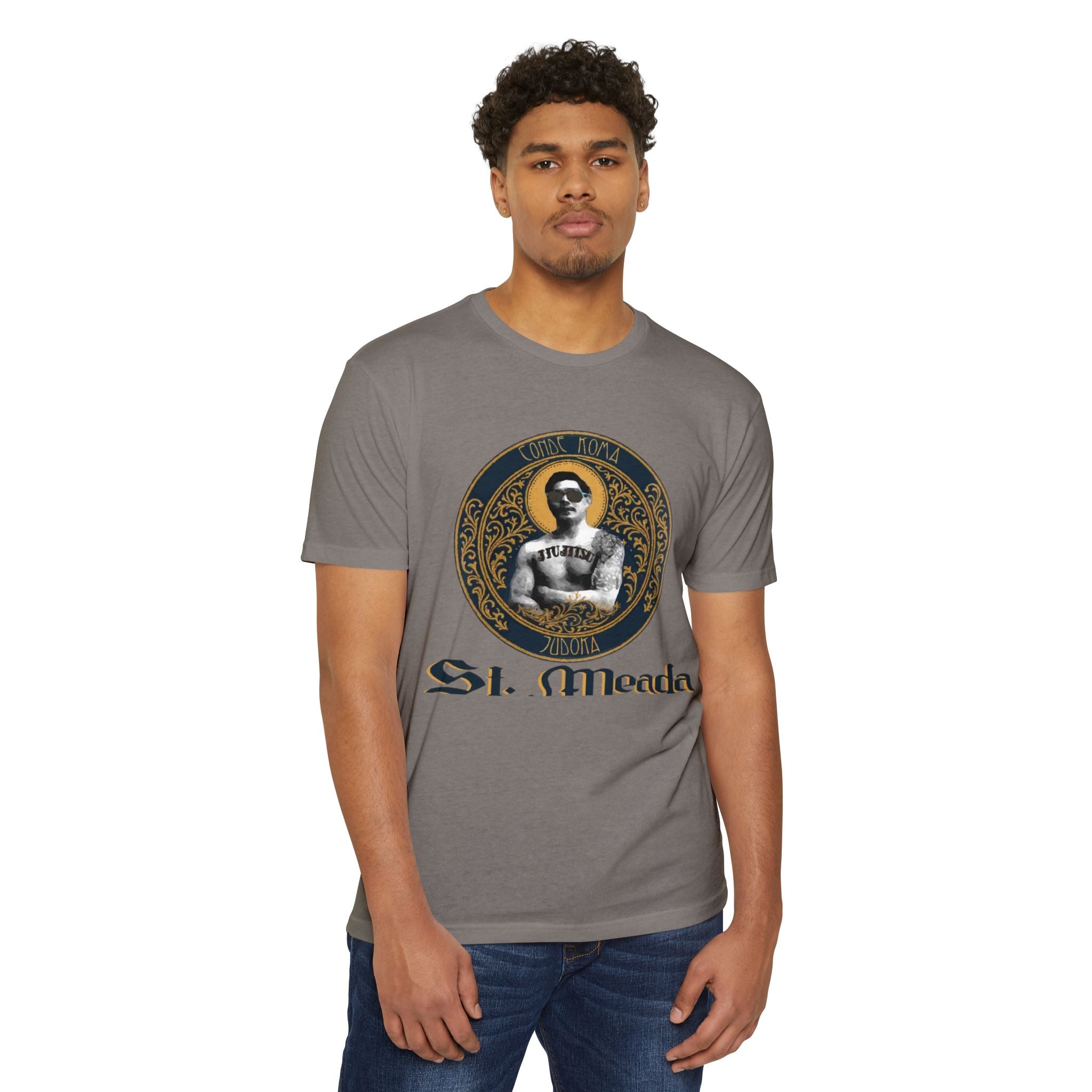 Saint Meada Graphic T‑Shirt — Vintage Tattoo Portrait Tee