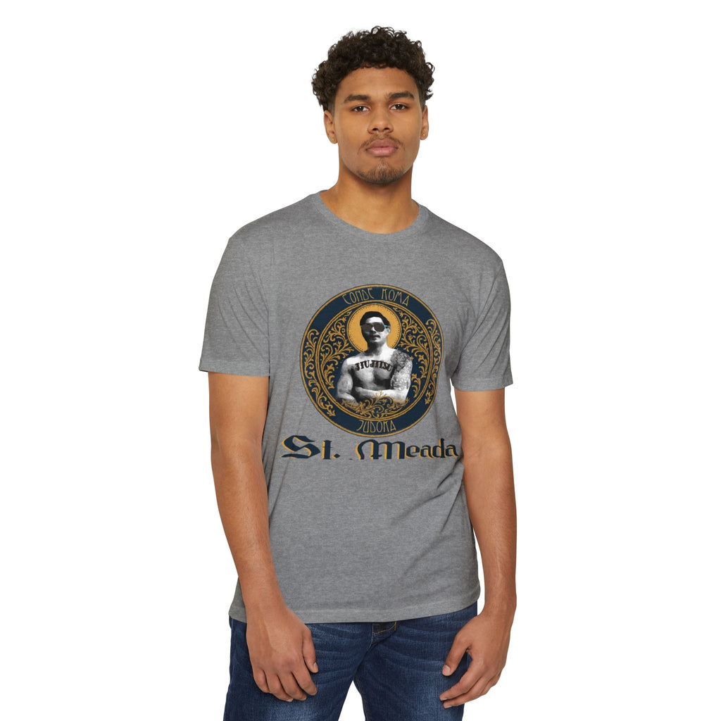 Saint Meada Graphic T‑Shirt — Vintage Tattoo Portrait Tee