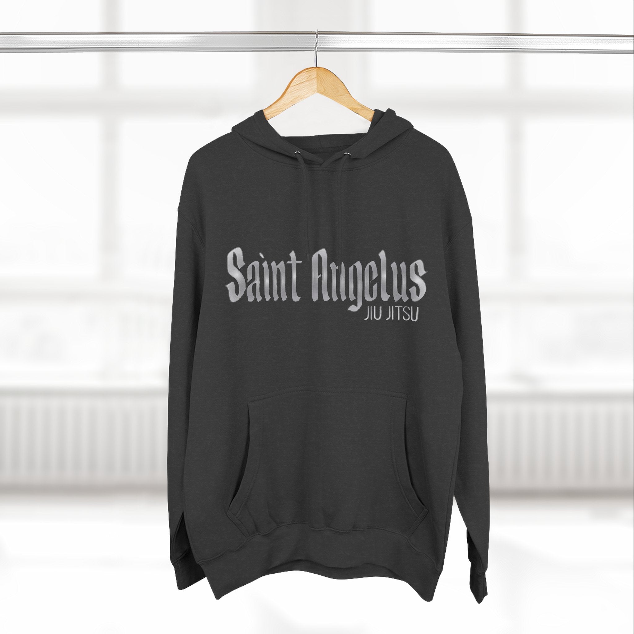 Saint Angelus (2) Jiu Jiutsu Stylish Three-Panel Fleece Hoodie - Cozy Casual Wear, Perfect Gift for Any Occasion, Streetwear, Layering Essential, Unisex Sweatshirt
