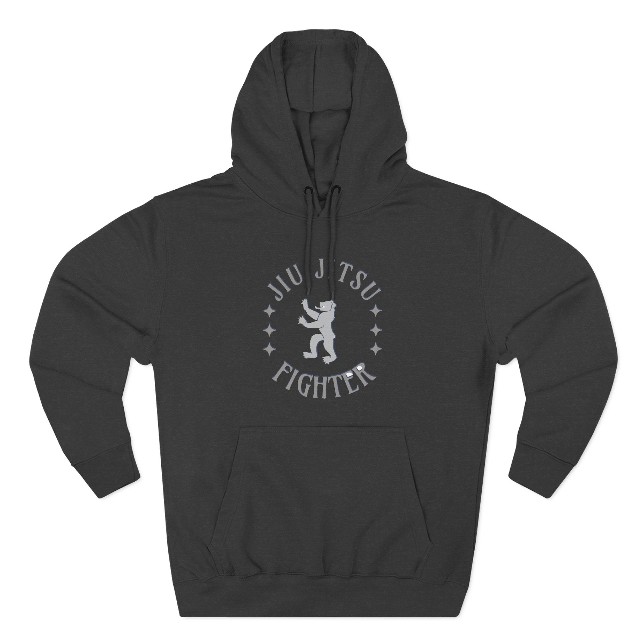 Jiu Jitsu Fighter Hoodie - Cozy Fleece Sweatshirt for Martial Arts Lovers, Gym Wear, Great Gift for BJJ Practitioners