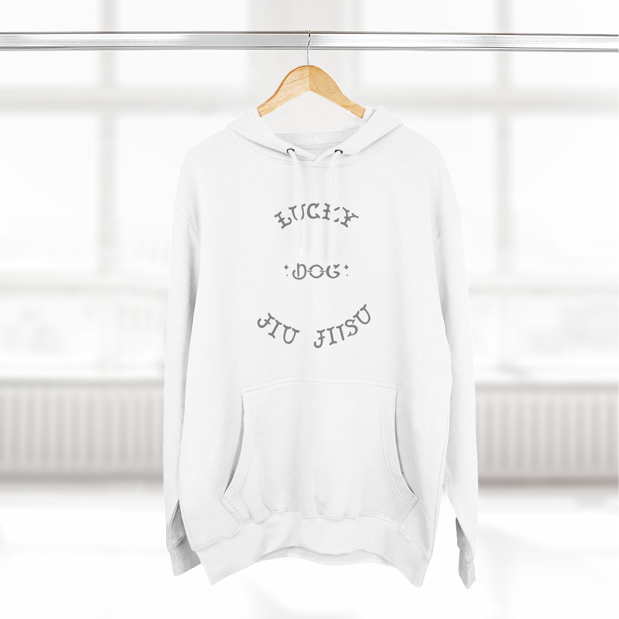 Stylish Lucky Dog Jiu Jitsu Hoodie  , Casual Wear, Gift for Martial Arts Enthusiasts, Gym Apparel, Unique Lucky Dog Gift